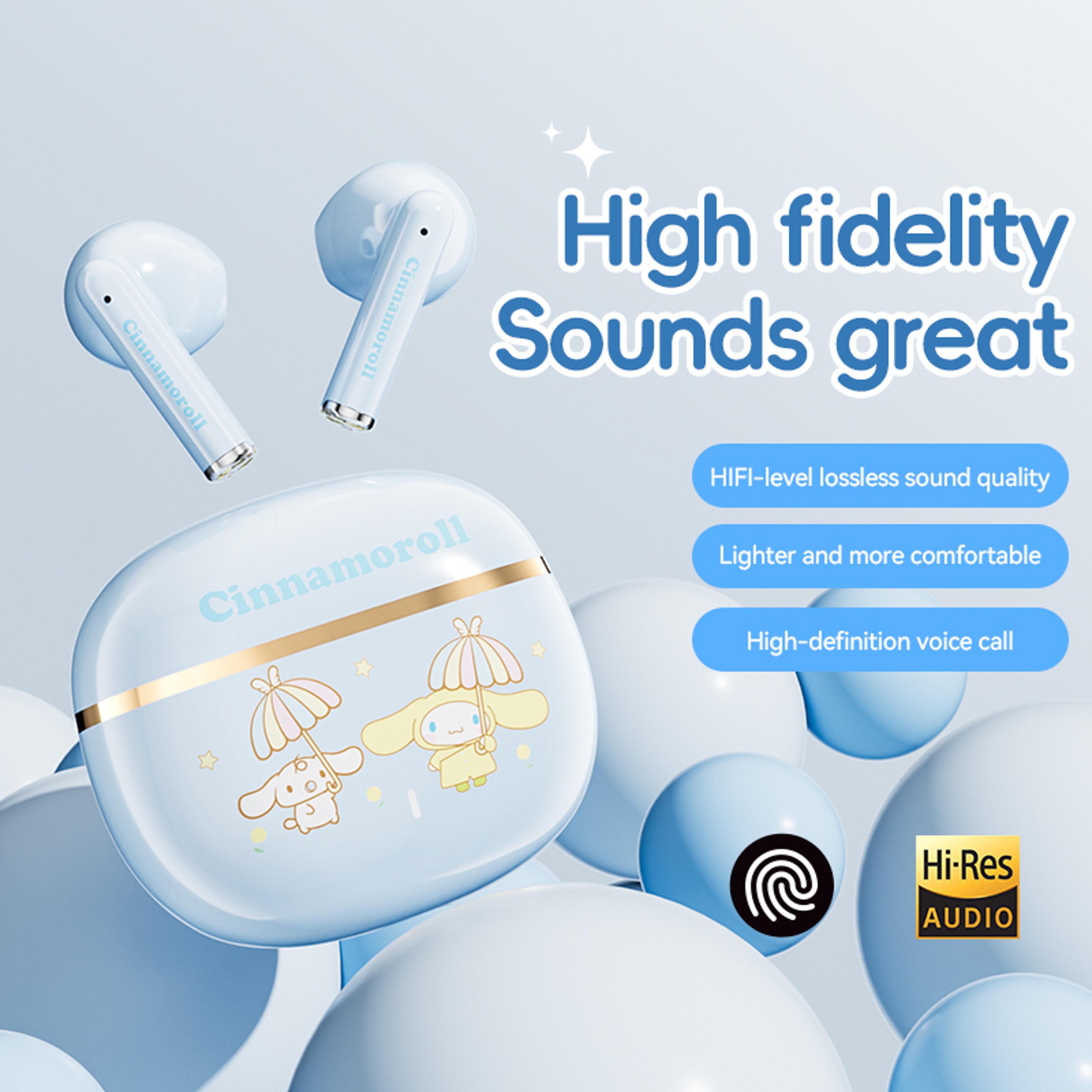 wireless bluetooth headset hifi lossless audio, lightweight earbuds, hd voice call, touch control, compact fit