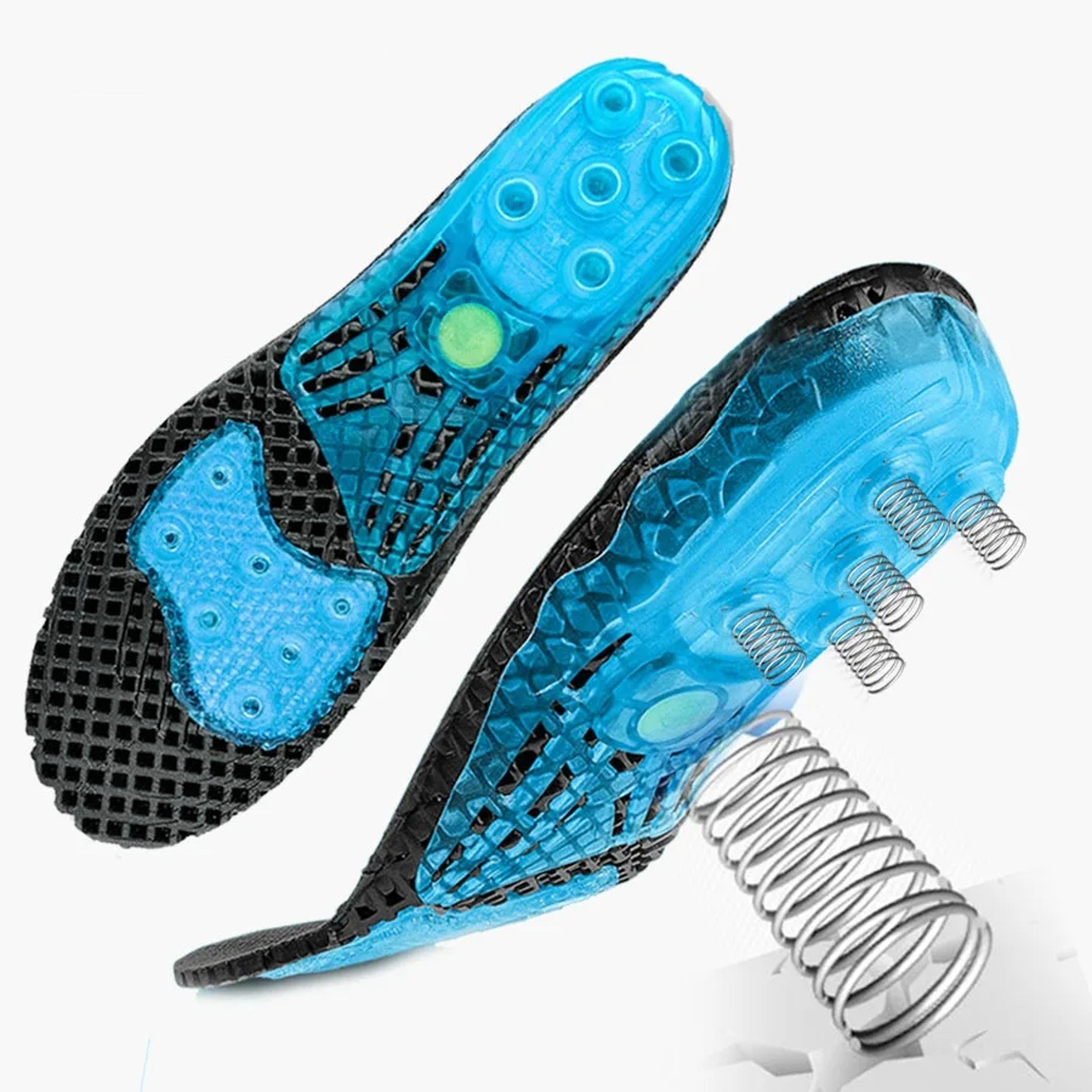 eva spring orthotic insoles, silicone orthopedic shoe sole inserts, flat feet arch support, plantar fasciitis foot care