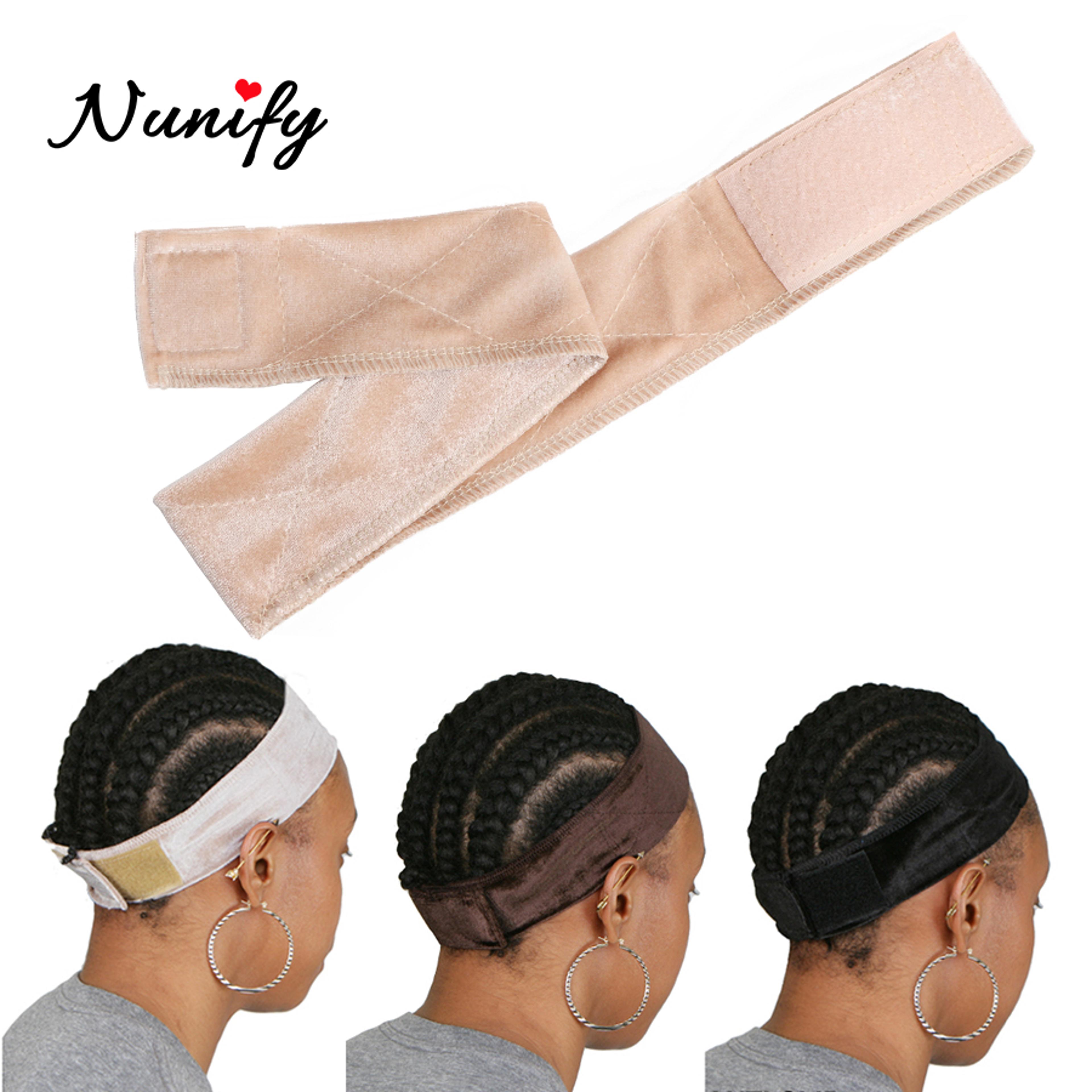 adjustable velvet wig grip headband for secure, comfortable fit