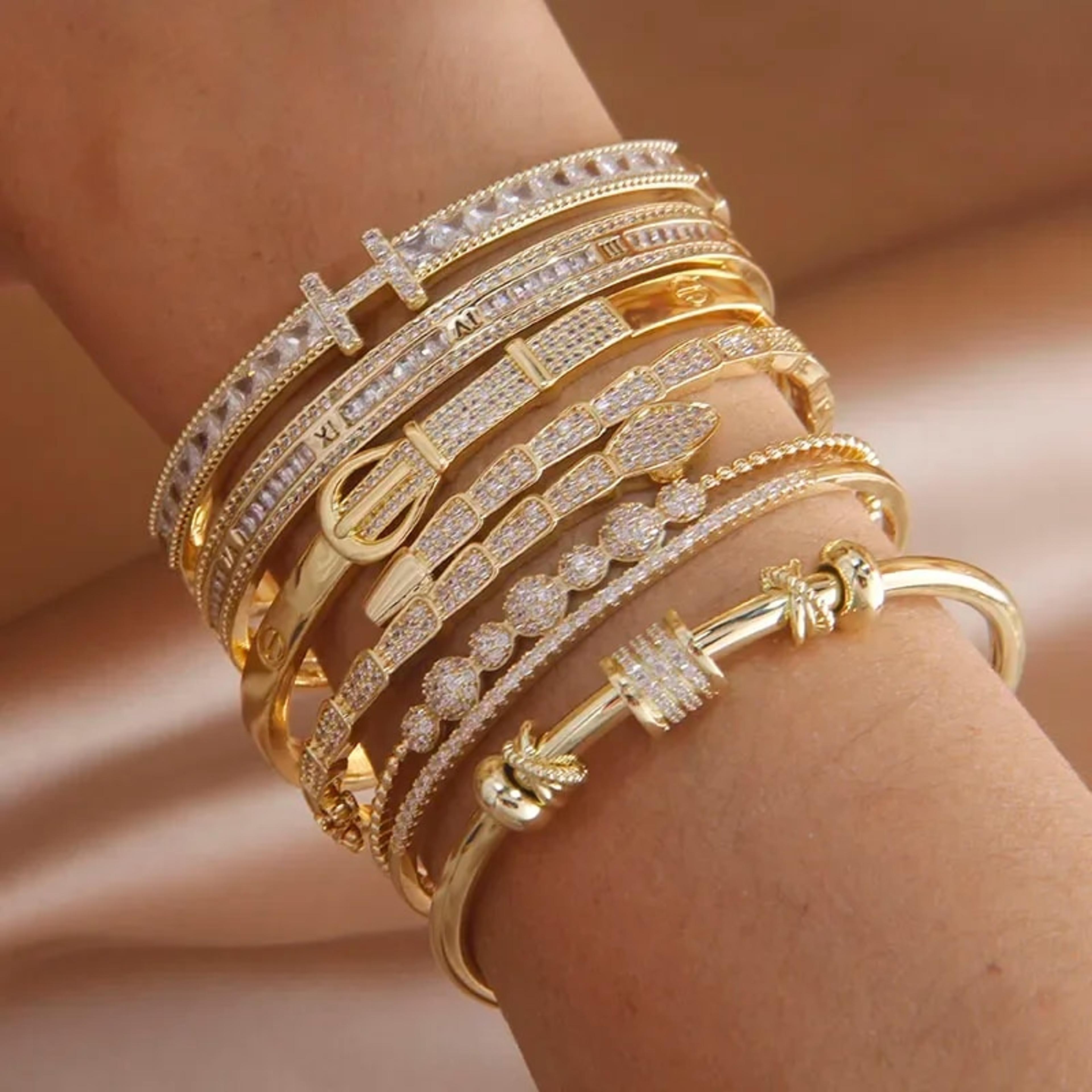 shiny zircon letter charm bracelet: classic luxury fashion jewelry for women - perfect wedding & party gift