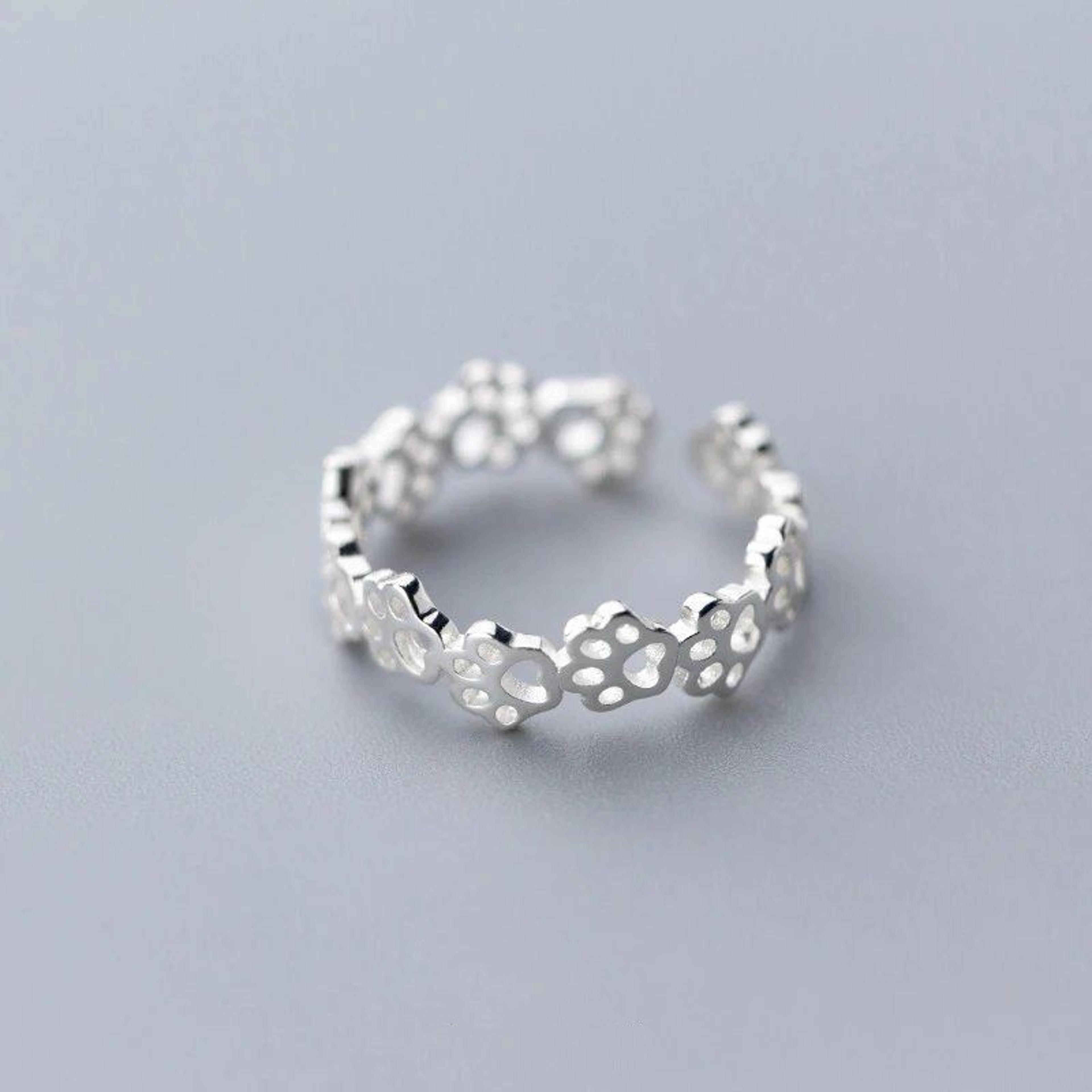 wholesale 925 sterling silver cat paw wedding rings - luxury designer jewelry with free shipping