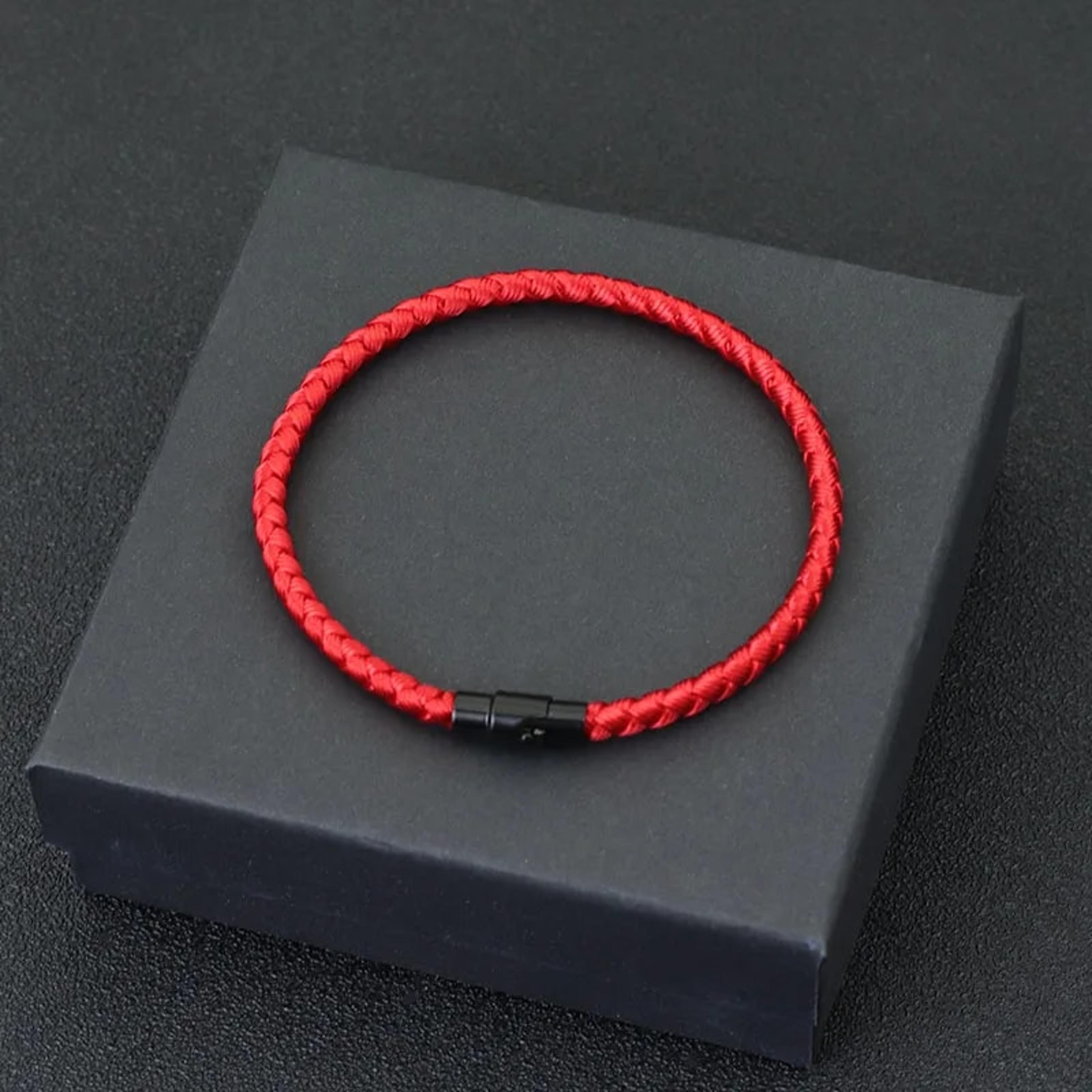 grade a lucky red thread bracelet for men and women | magnetic couple bracelet for wealth and prosperity