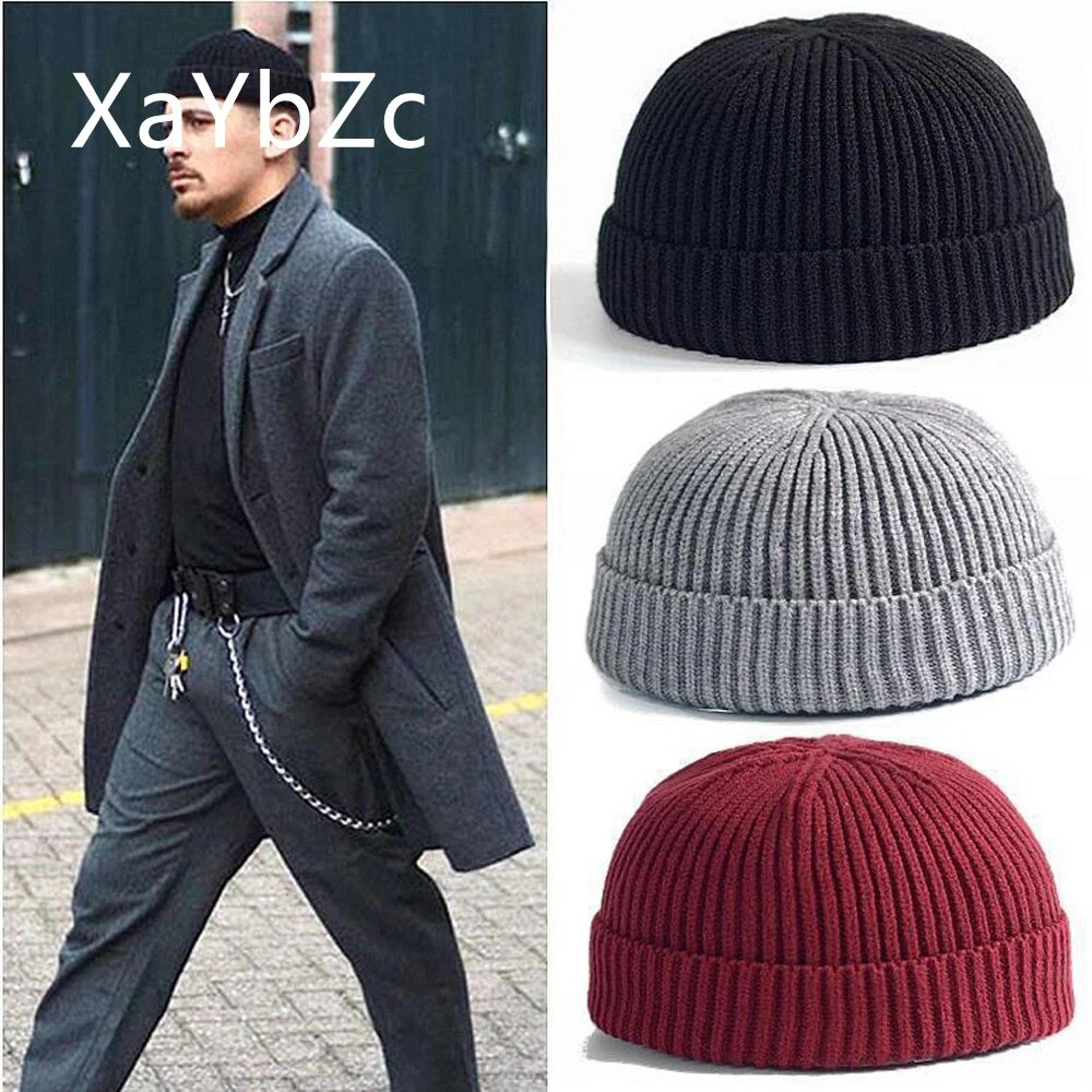 unisex wool knitted beanie: winter casual short thread hip hop hat for men & women