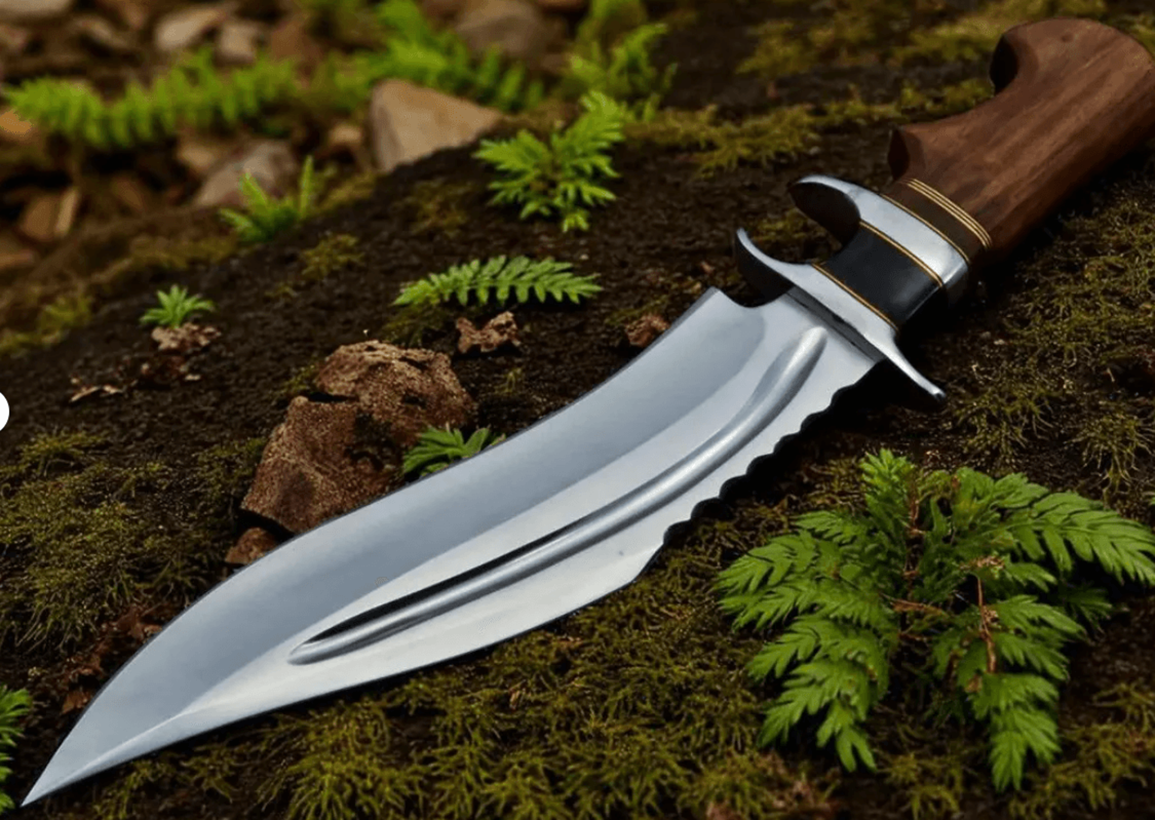15" full tang carbon steel hunting knife | stag antler grip | forged outdoor blade