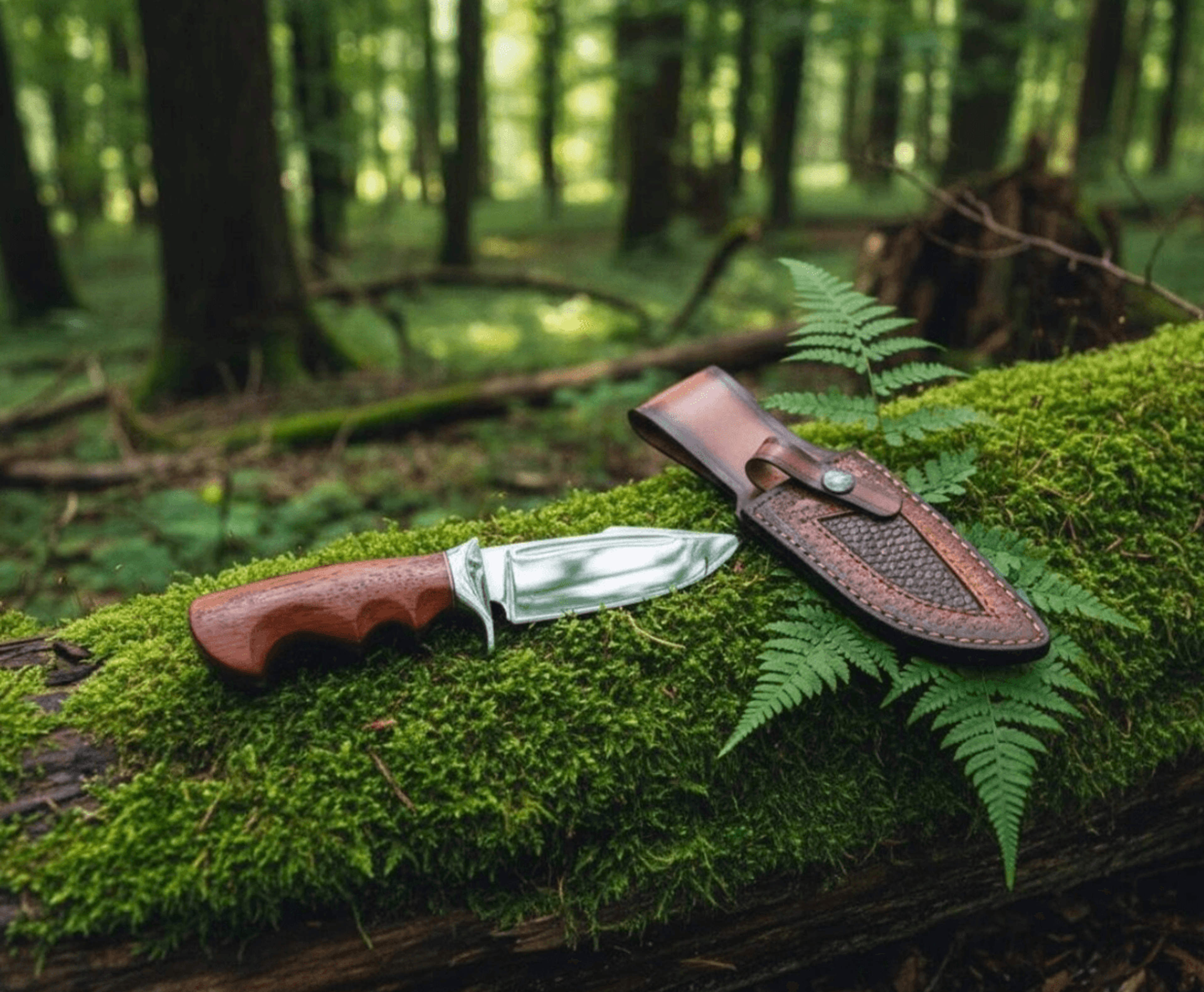9 handmade d2 steel bowie knife with padauk wood handle razor sharp hunting knife with leather sheath