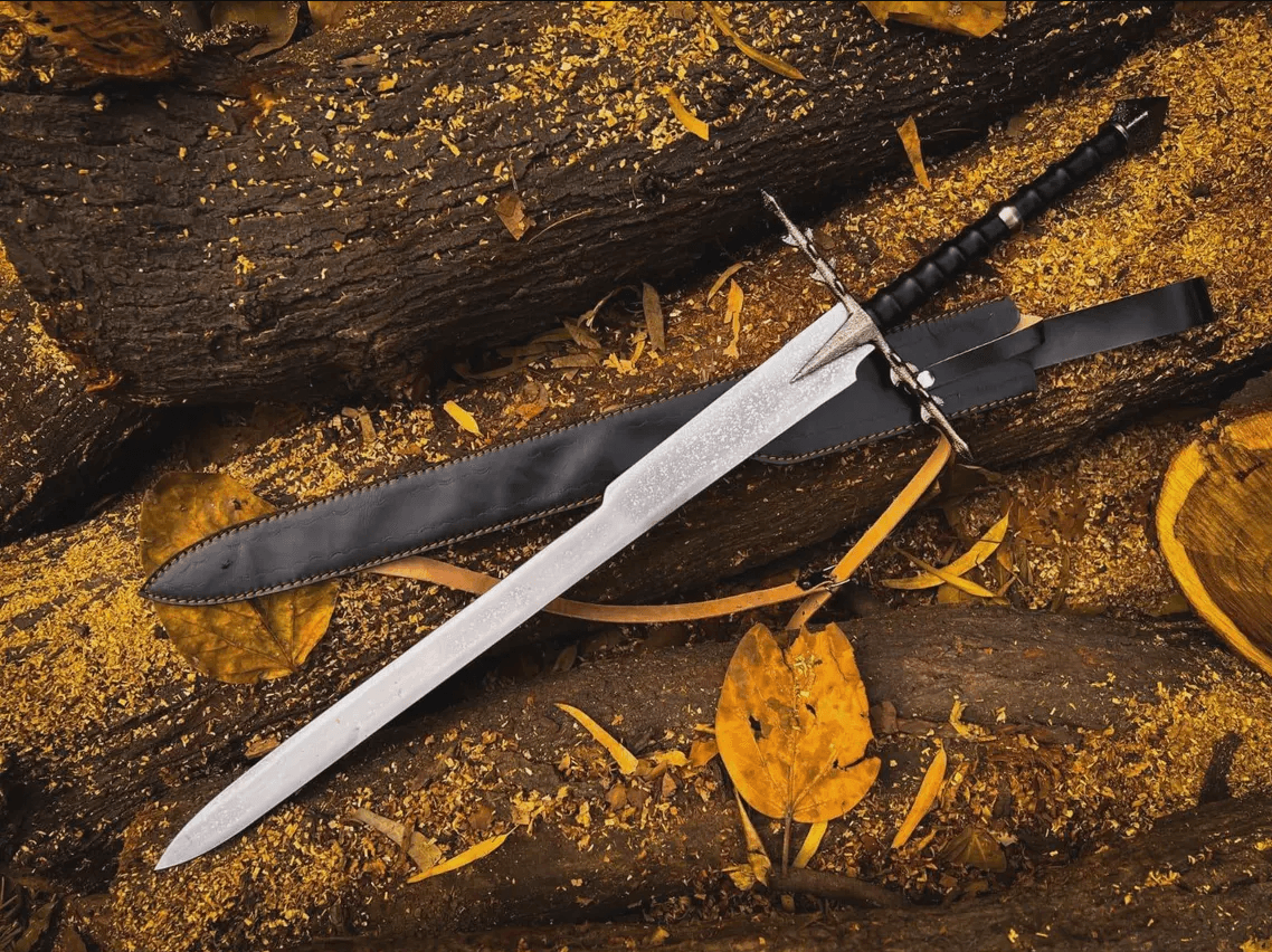 ringwraith sword nazgul lotr sword replica with leather sheath | fantasy collectors | movie replica sword