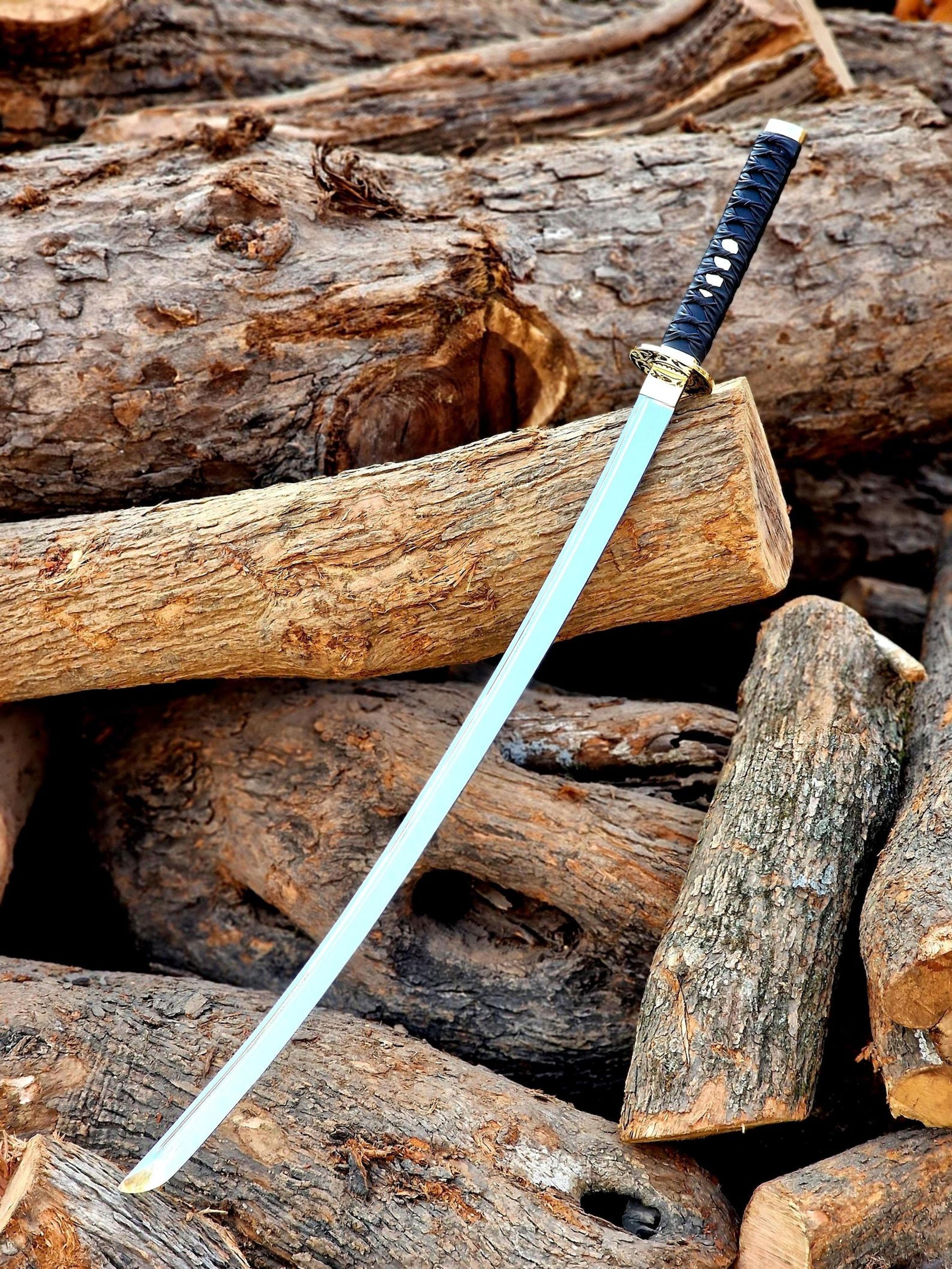 handcrafted samurai katana sword | full tang steel blade japanese style collector decor