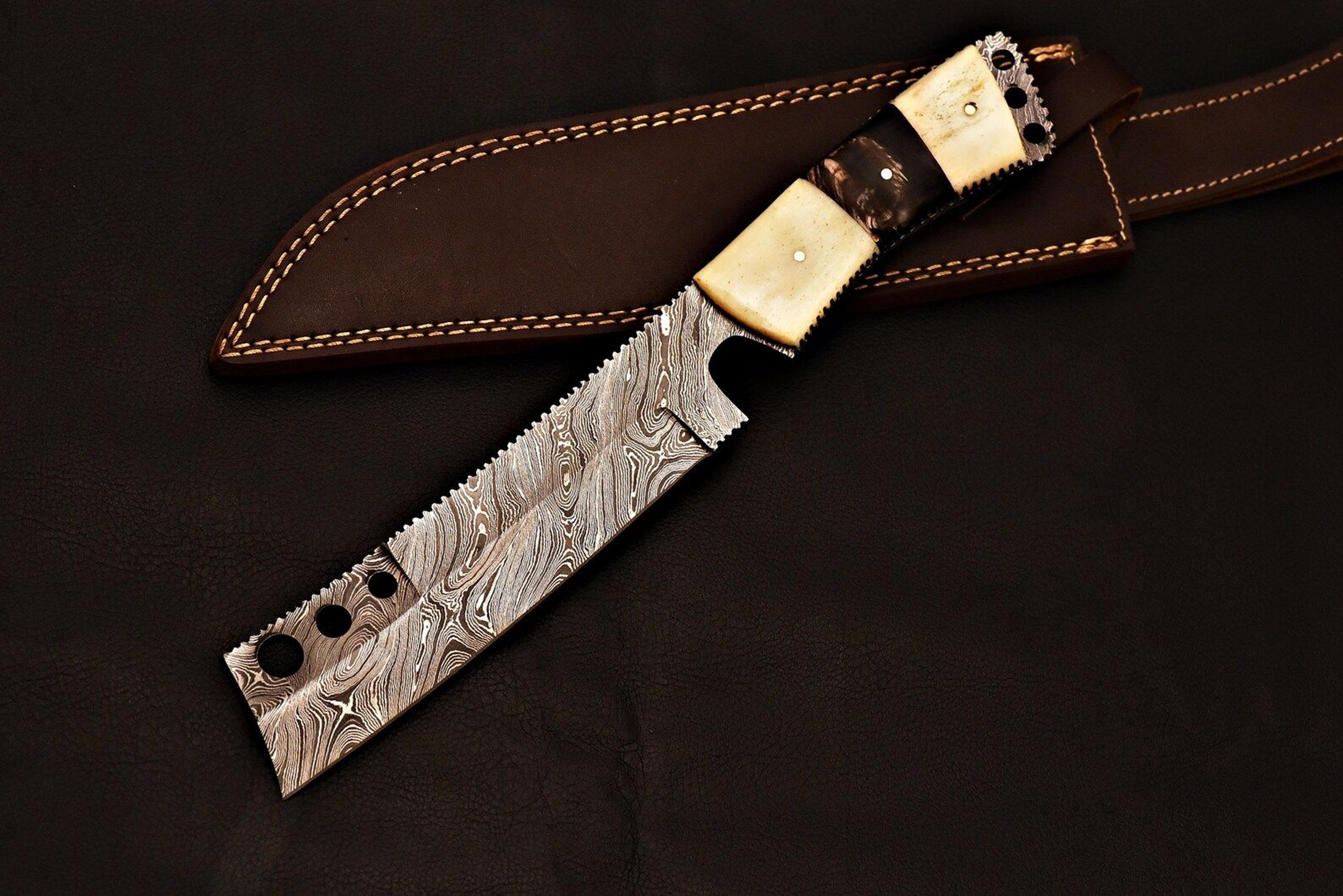 premium handmade damascus knife | outdoor hunting blade | birthday presents