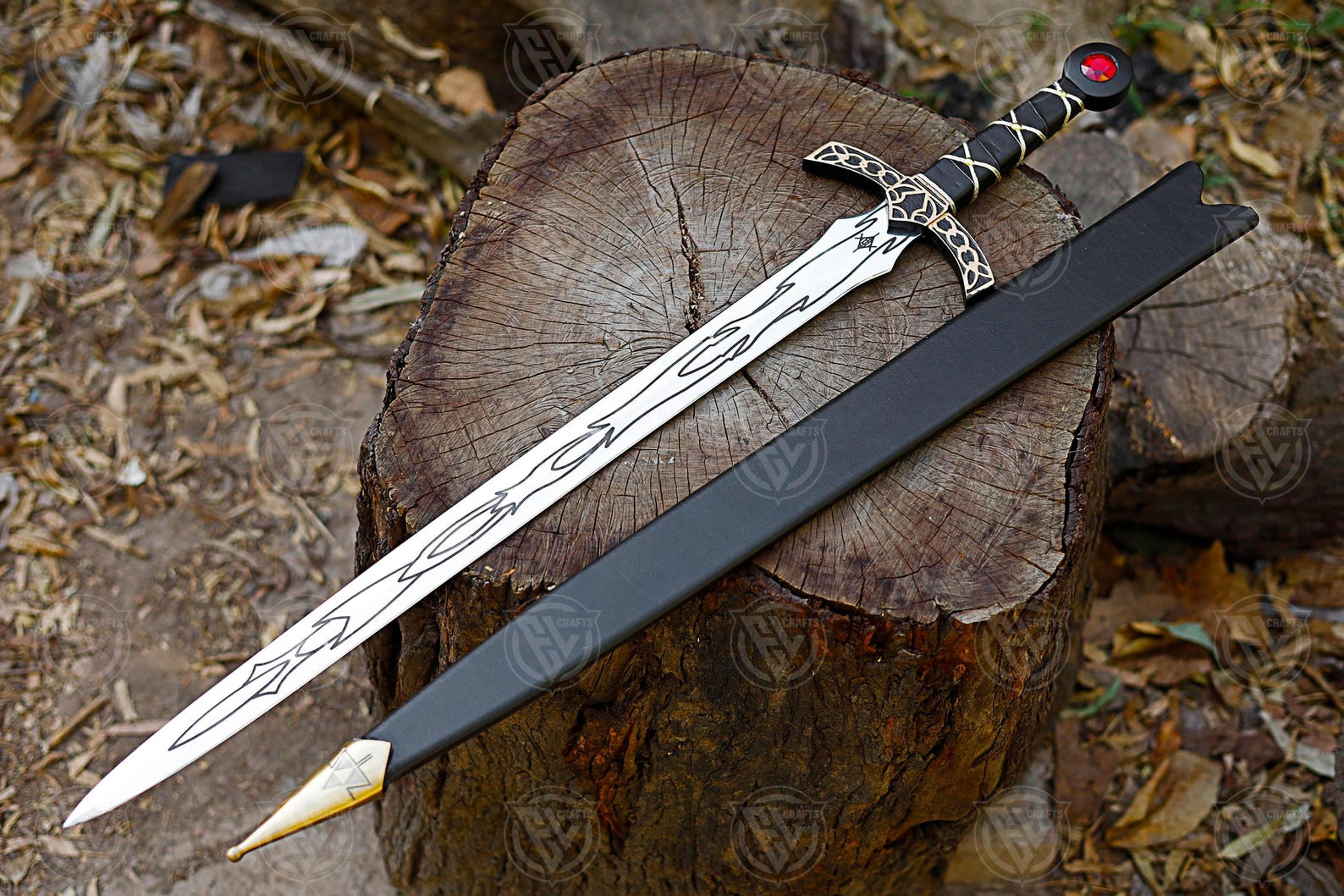 custom hand forged stainless steel goldryn sword throne of glass athril video game sword