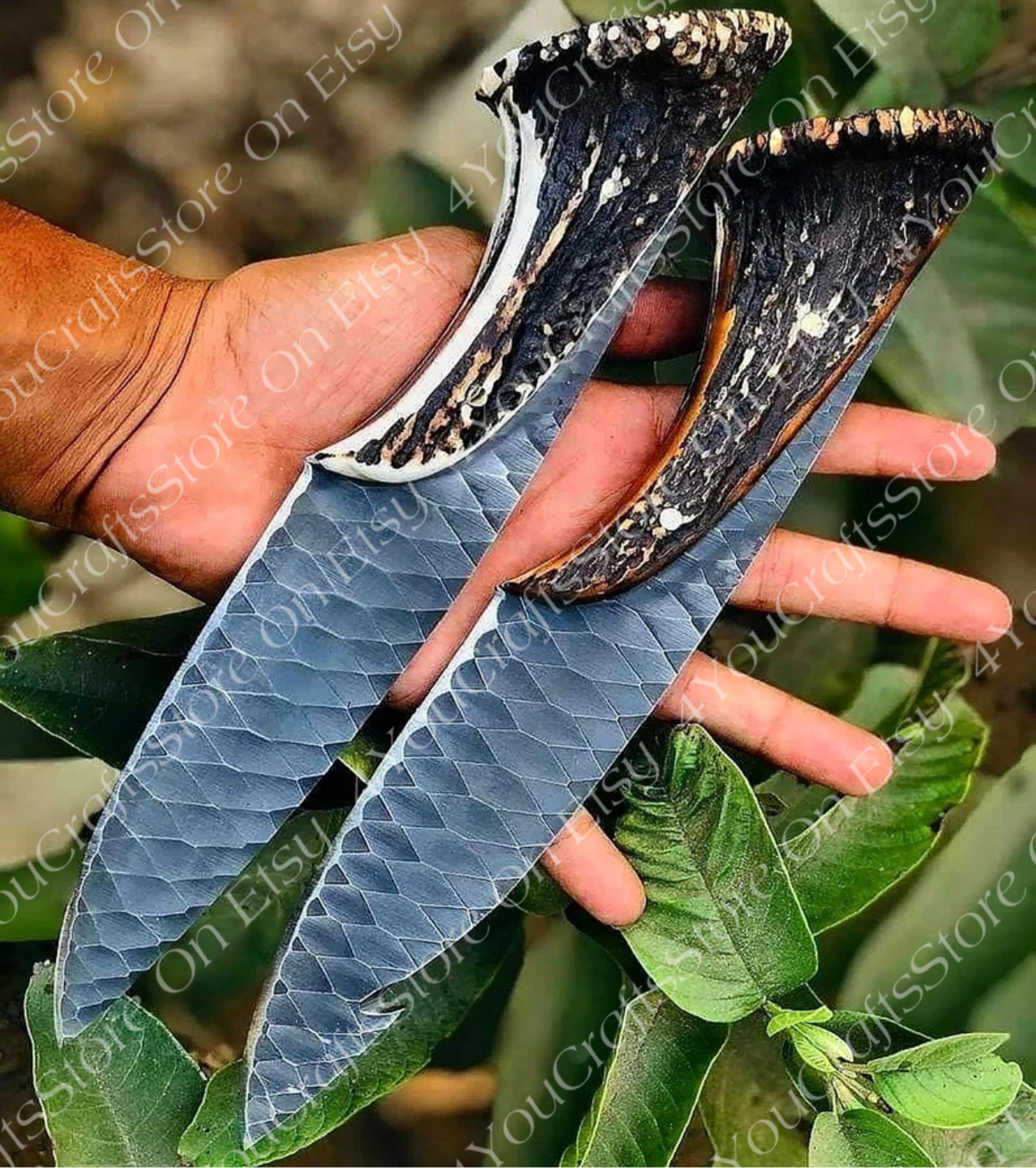 handmade full tang crown stag blades , best for gift presentations, hunting knives for outdoors adventures, gift for him