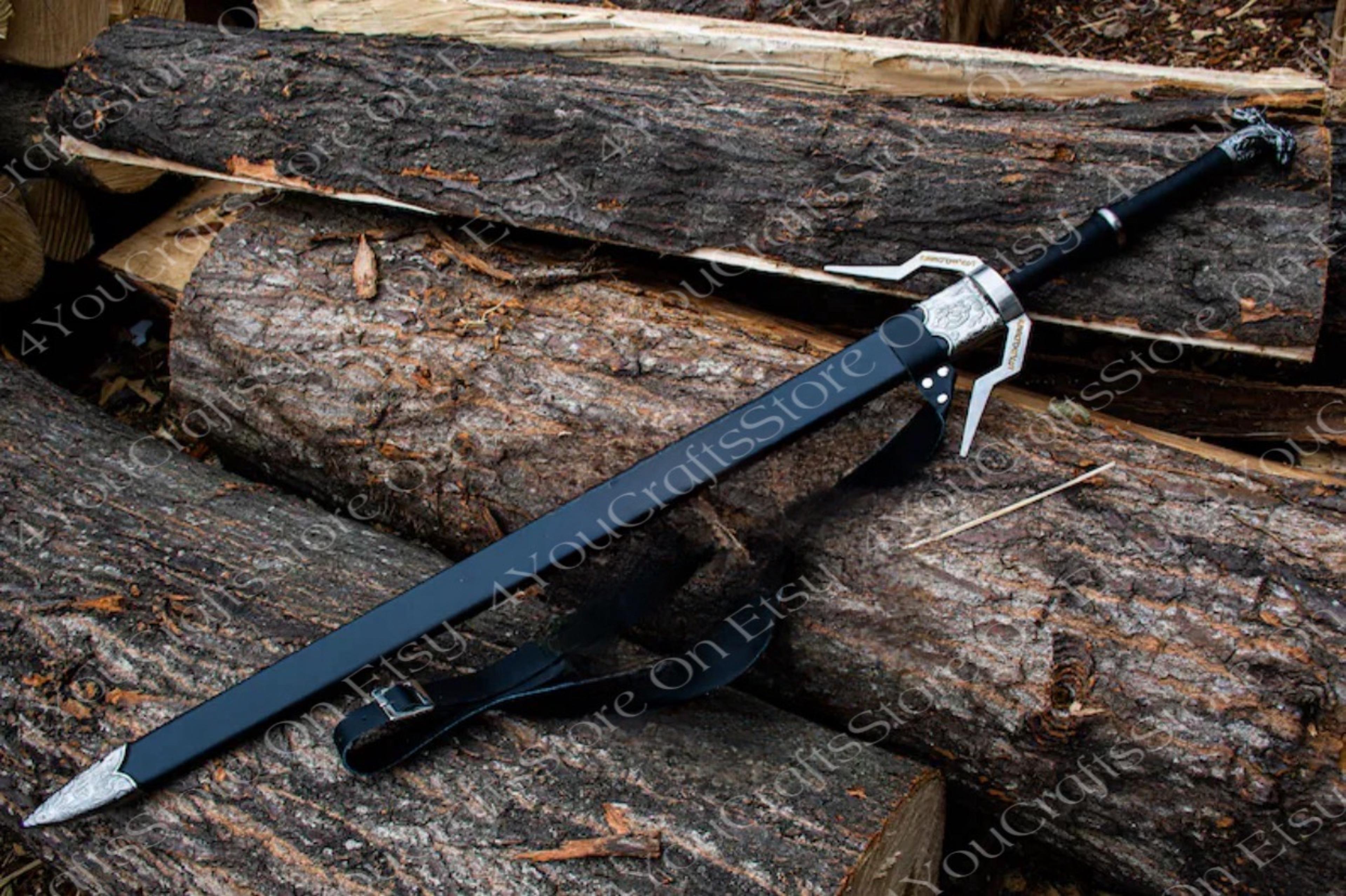the witcher sword - swords of geralt of rivia - great sword and feline sword - griffin silver sword