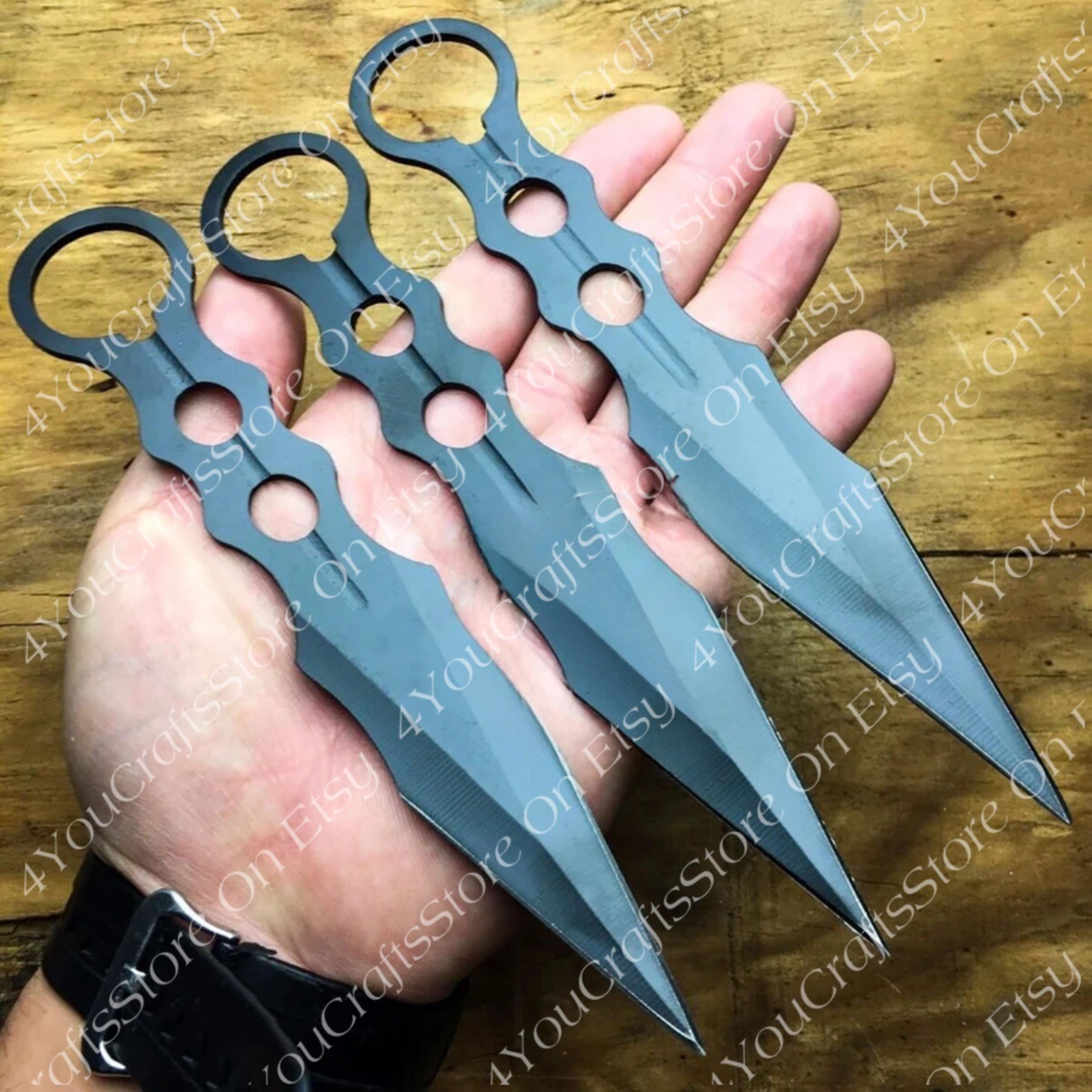 handmade throwing knives set , carbon steel knives set , christmas gift for boyfriend, knives for throwing games