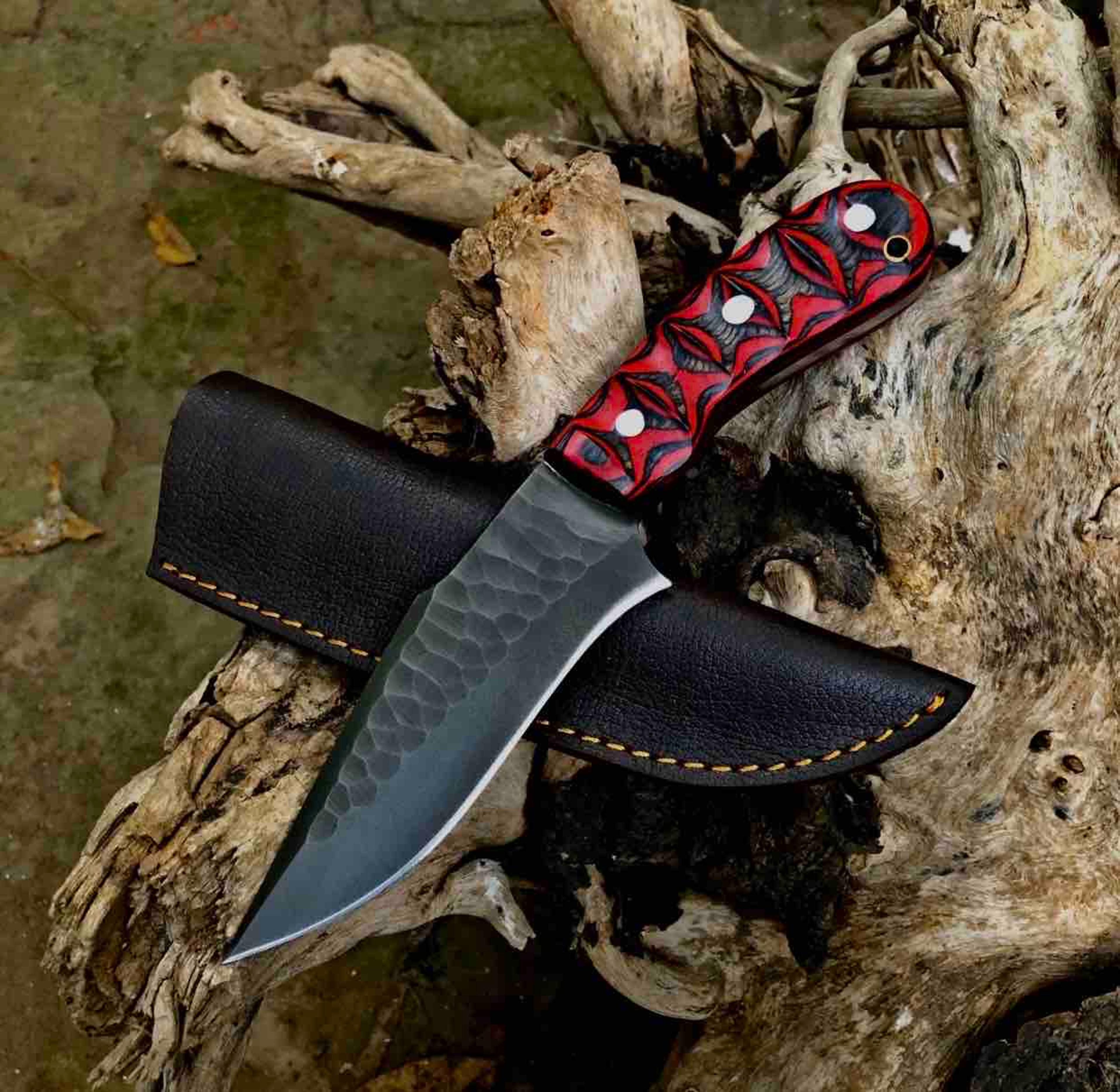 hunting knife , handmade carbon steel full tang knife , christmas gift for boyfriend, outdoors knife , anniversary gift