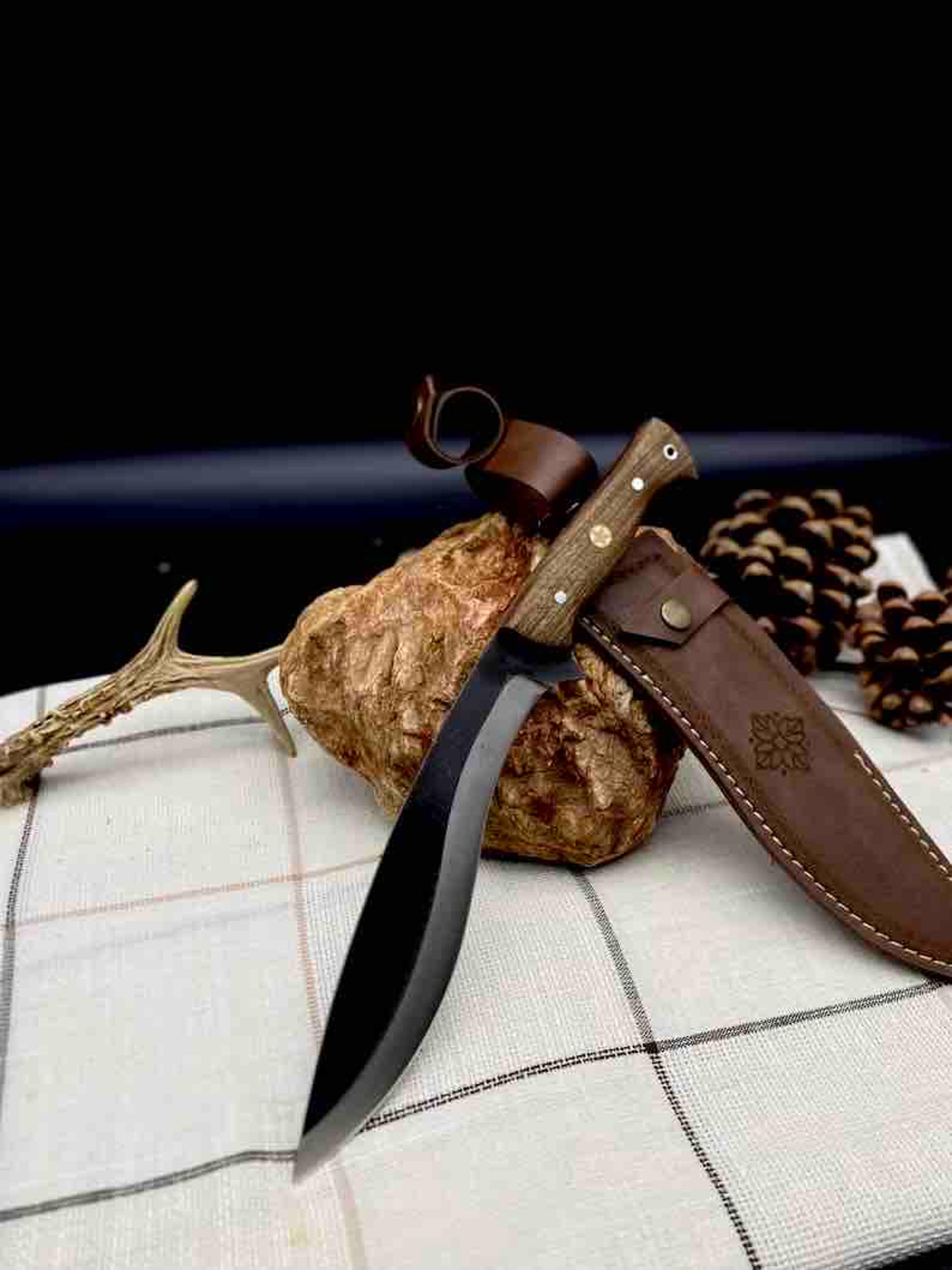 handmade kukri knfe , carbon steel hunting kukri knife , outdoors knife , hunting knife for camping , gift for him