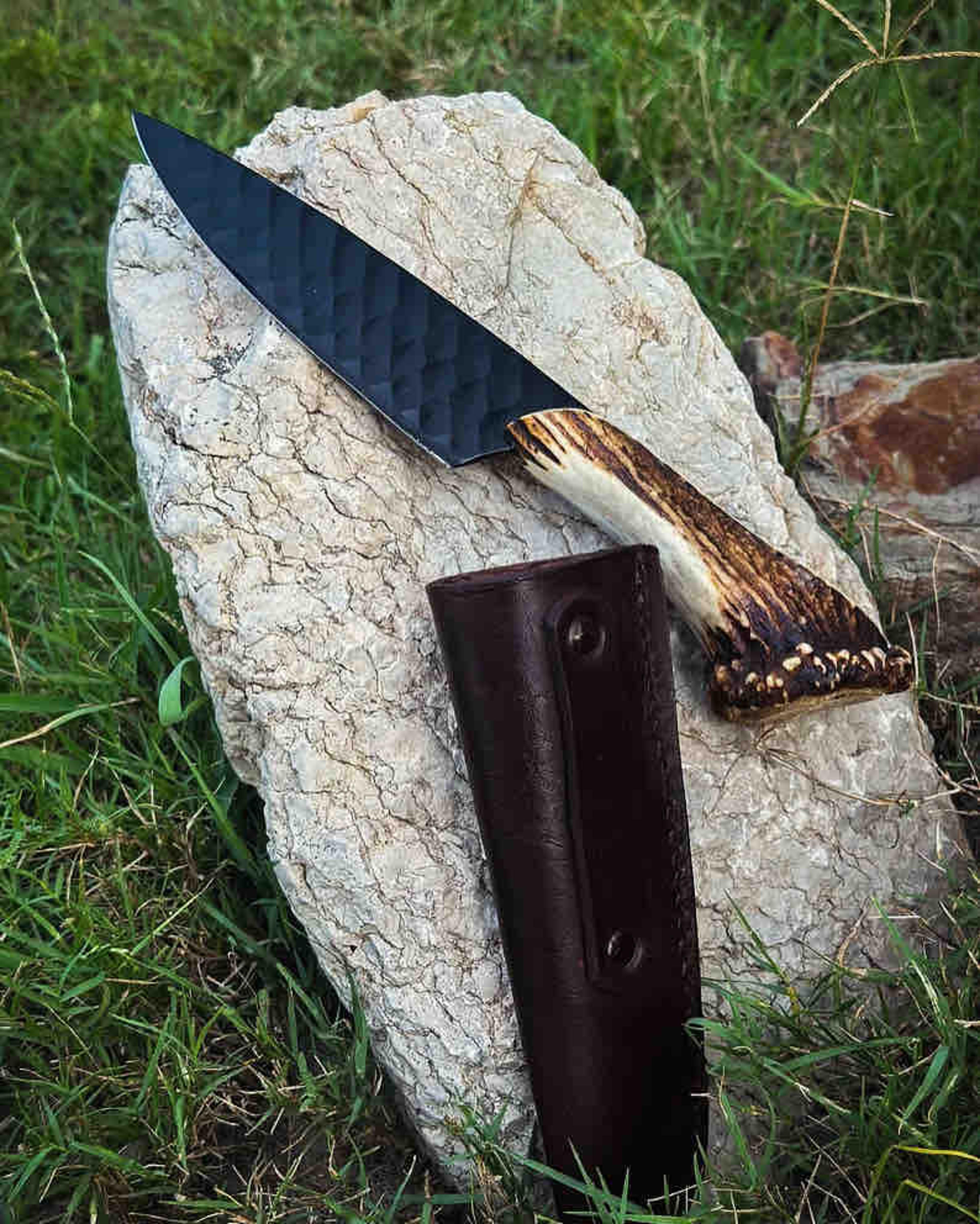 handmade hunting knife , carbon steel hunting knife , best gift for him , christmas gift, camping knife ,full tang knife
