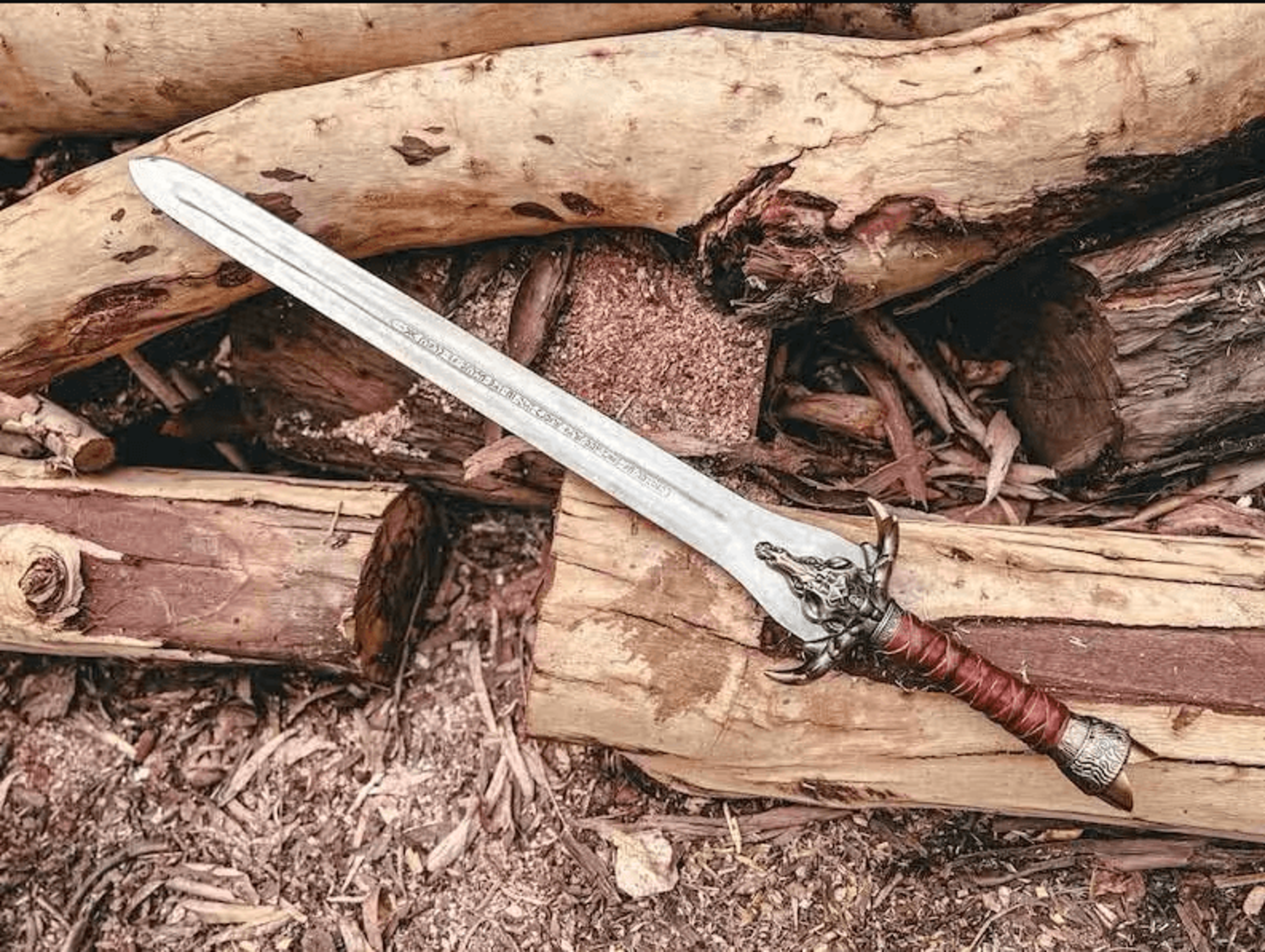 fantasy barbarian sword replica – heavy steel display sword | inspired by heroic character