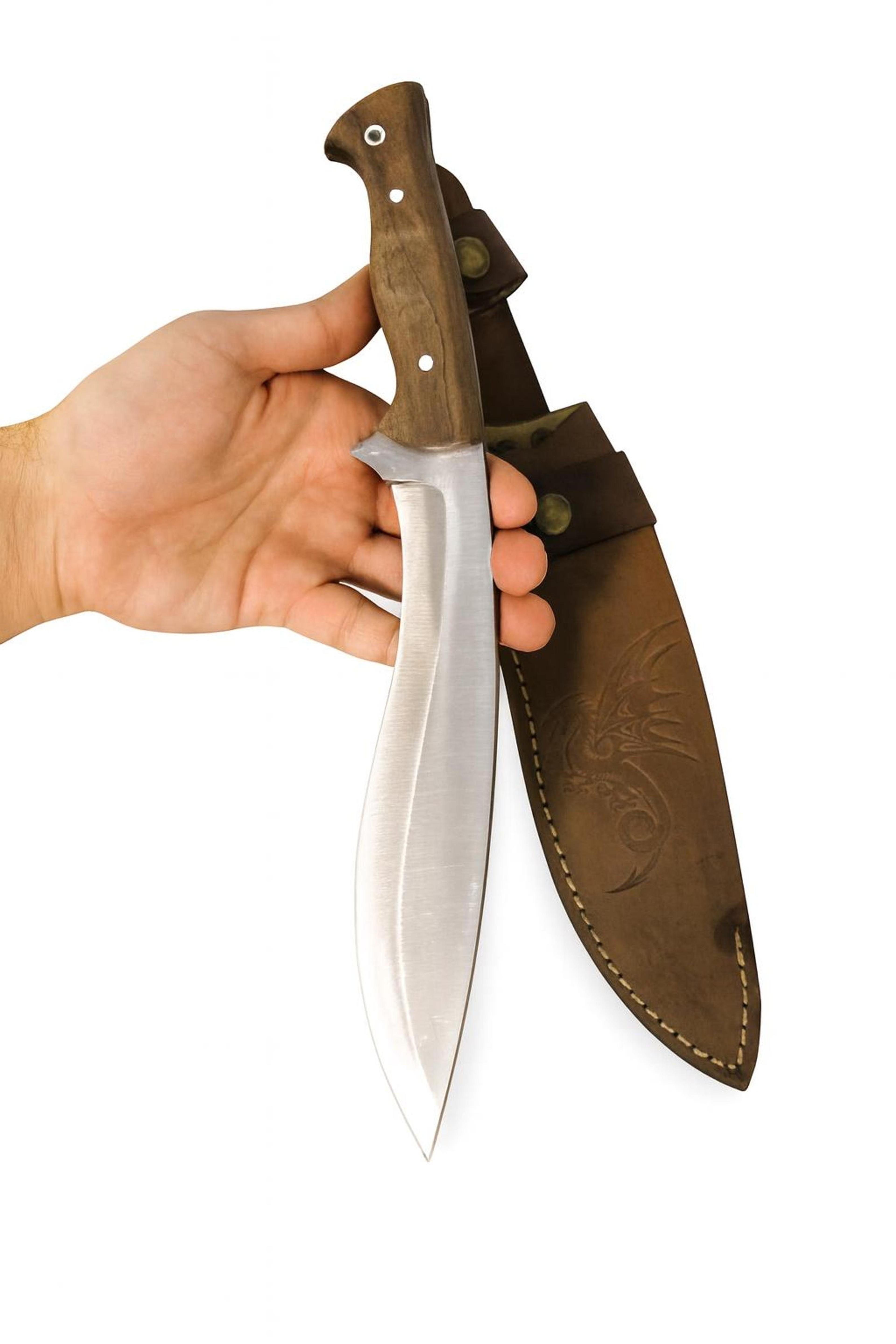 unique handcrafted gurkha kukri full tang camping knife - perfect gift for outdoor enthusiasts and hunters
