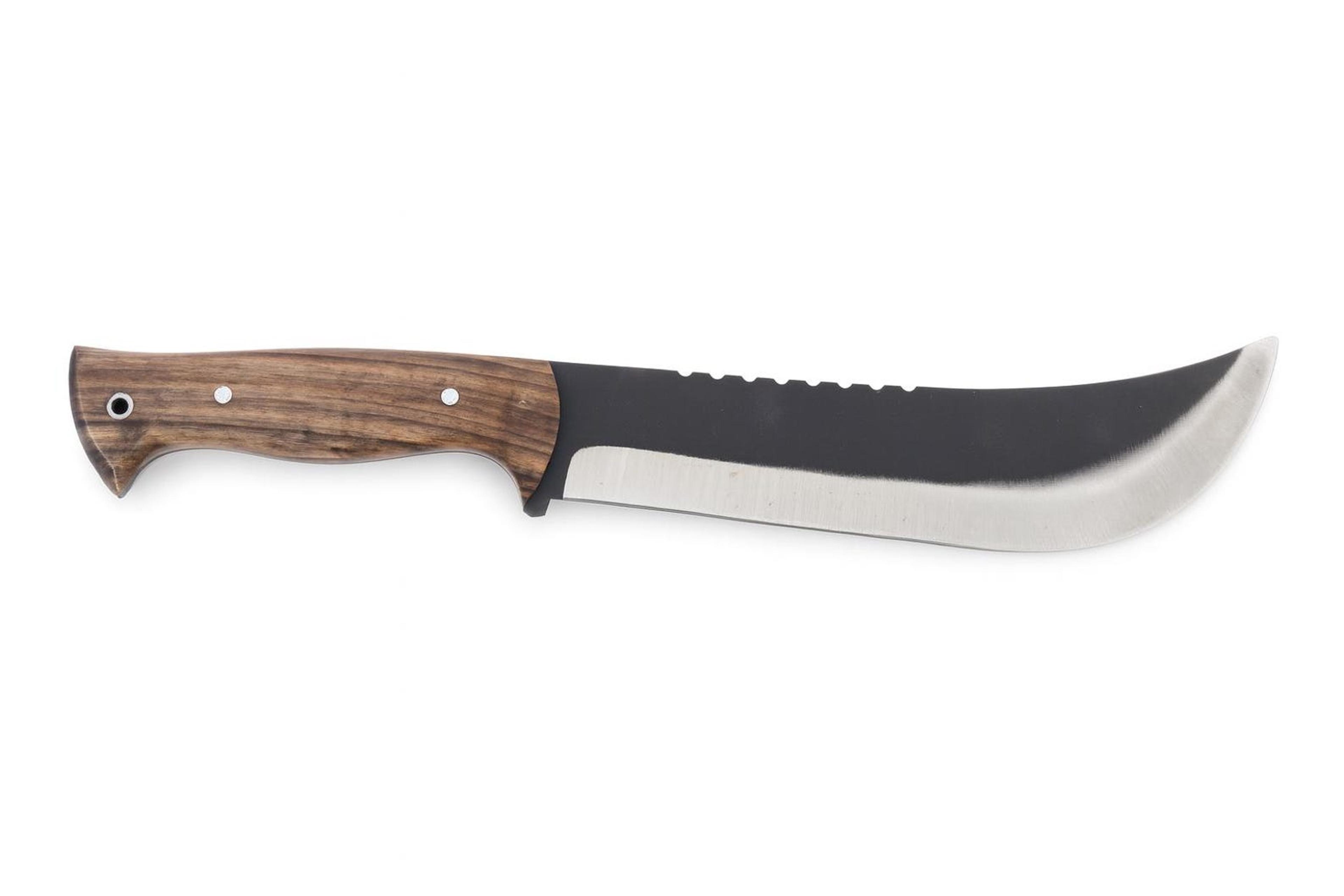 hand-forged steel machete scimitar knife gift for husband, survival knife, camping