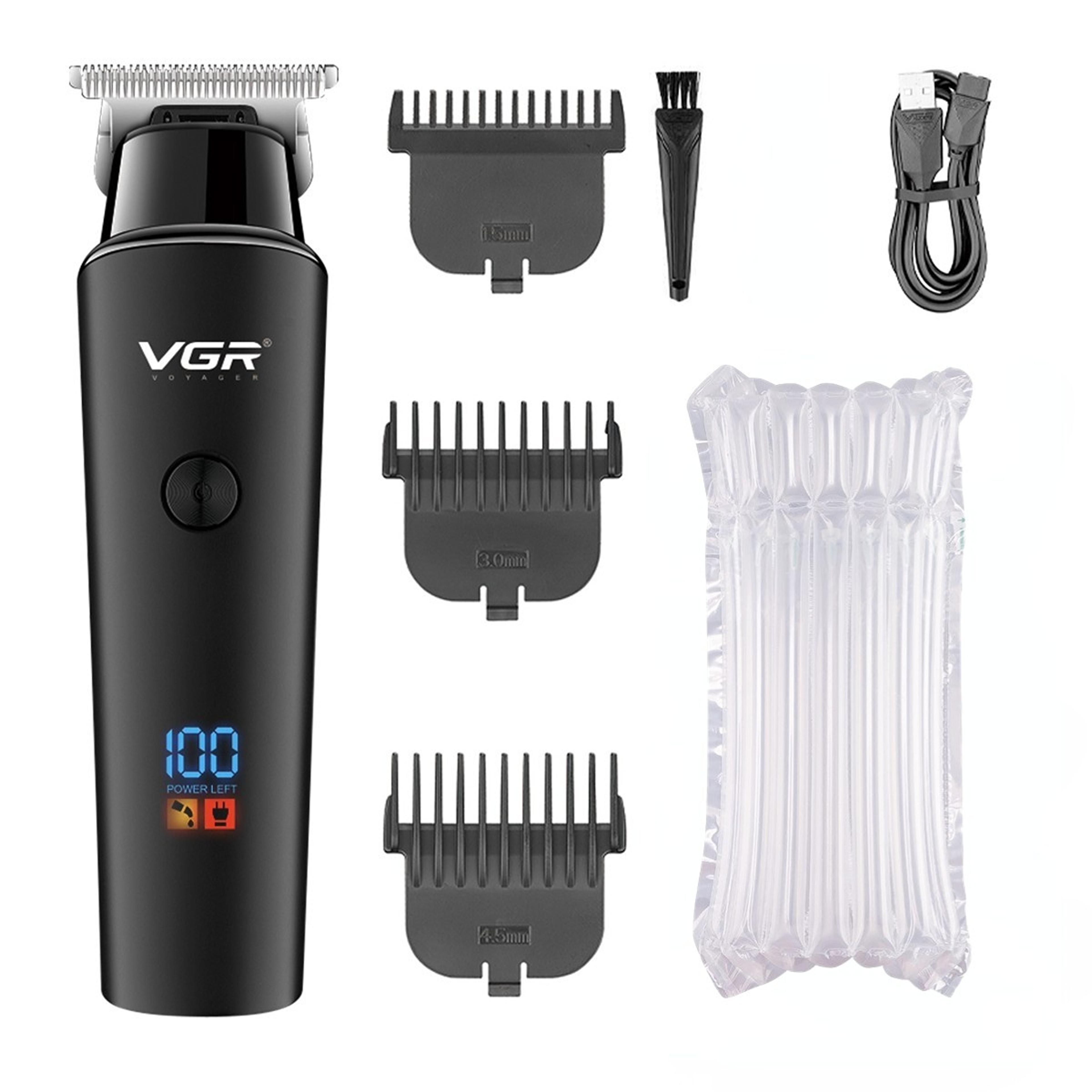 vgr hair trimmer professional electric trimmers cordless hair clipper rechargeable led display for men