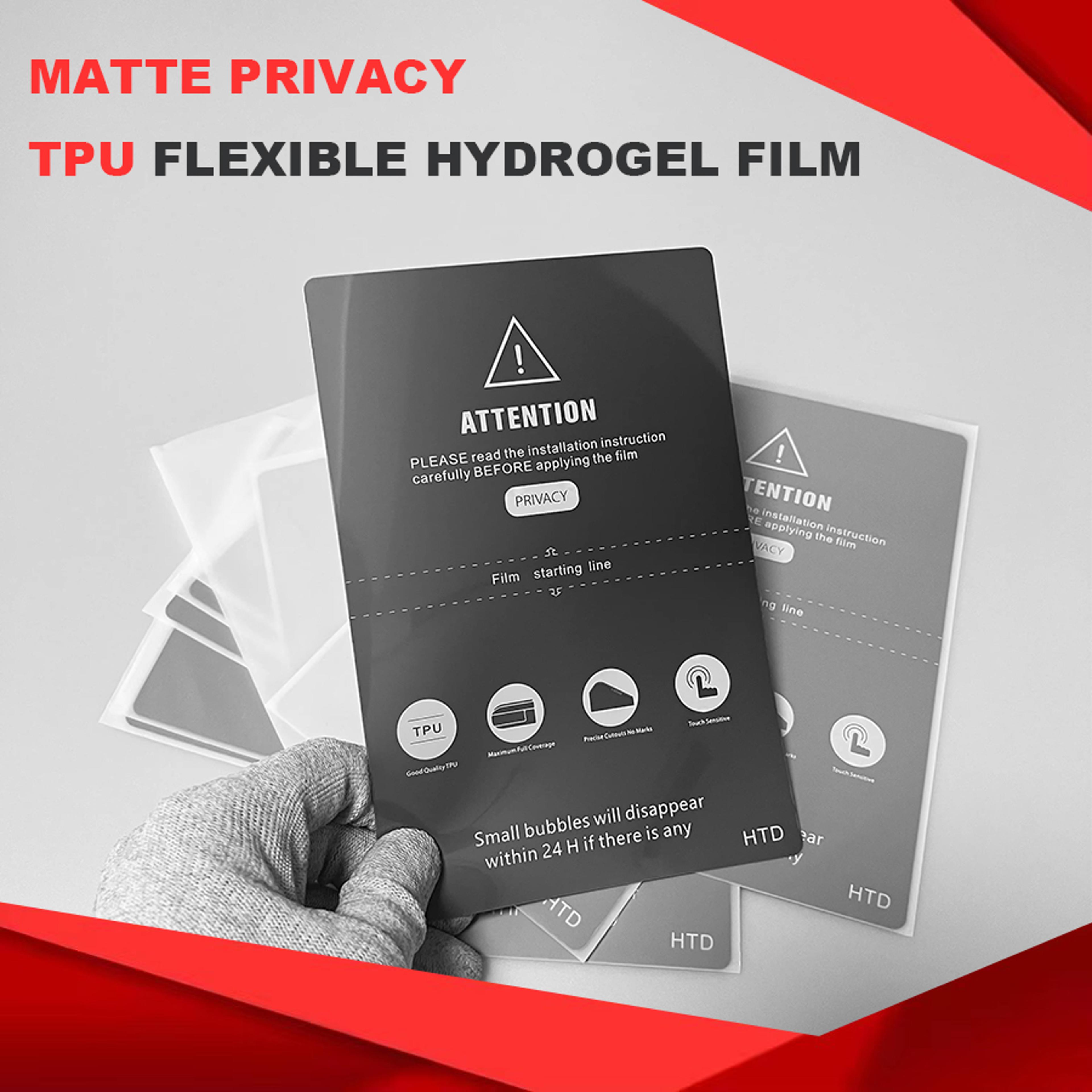 tpu matte anti-peep frosted hydrogel film, privacy protection flexible screen protector for mobile cutting machine