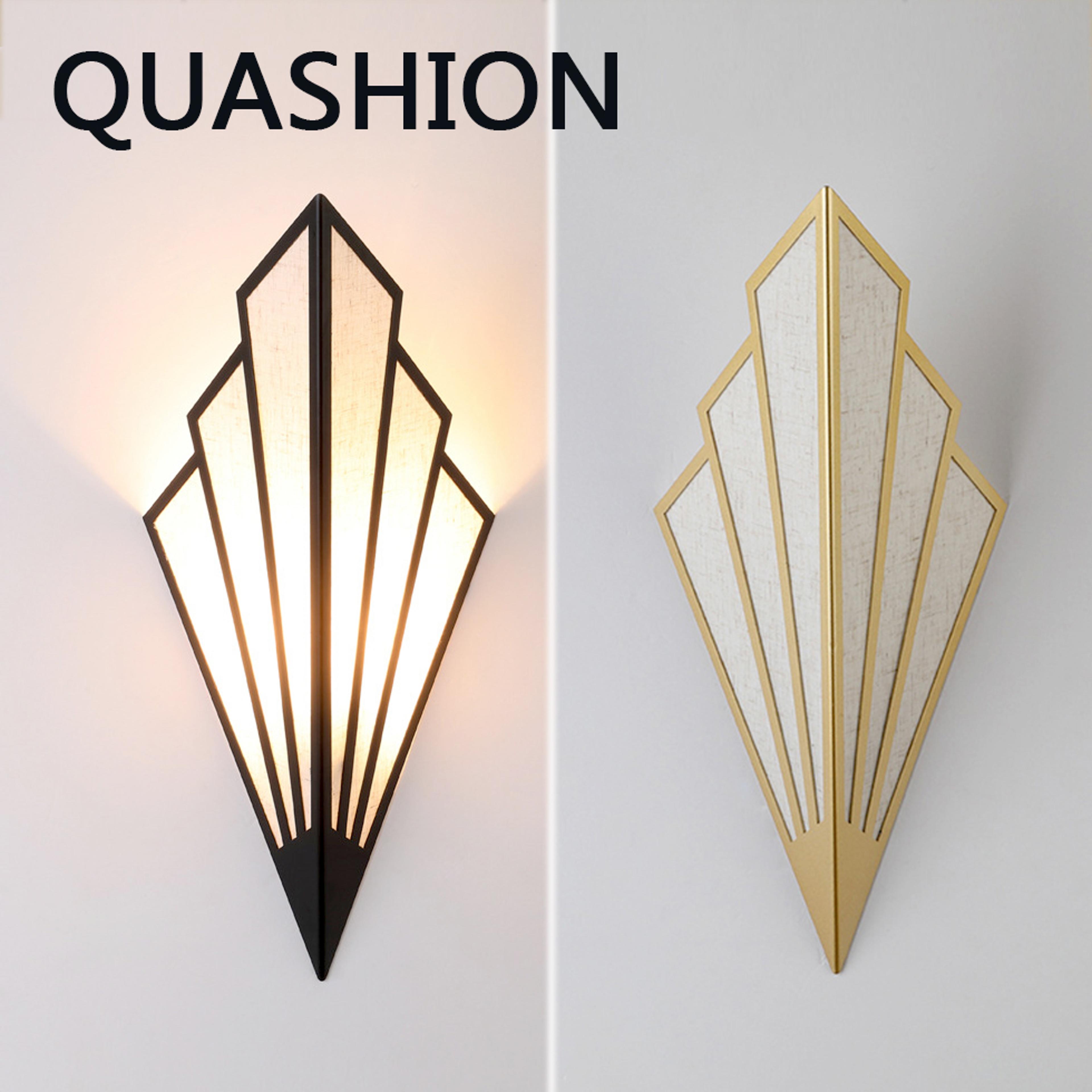 nordic led wall lamp for bedroom & living room, fan-shaped bedside lighting, modern wall lights for corridor, aisle