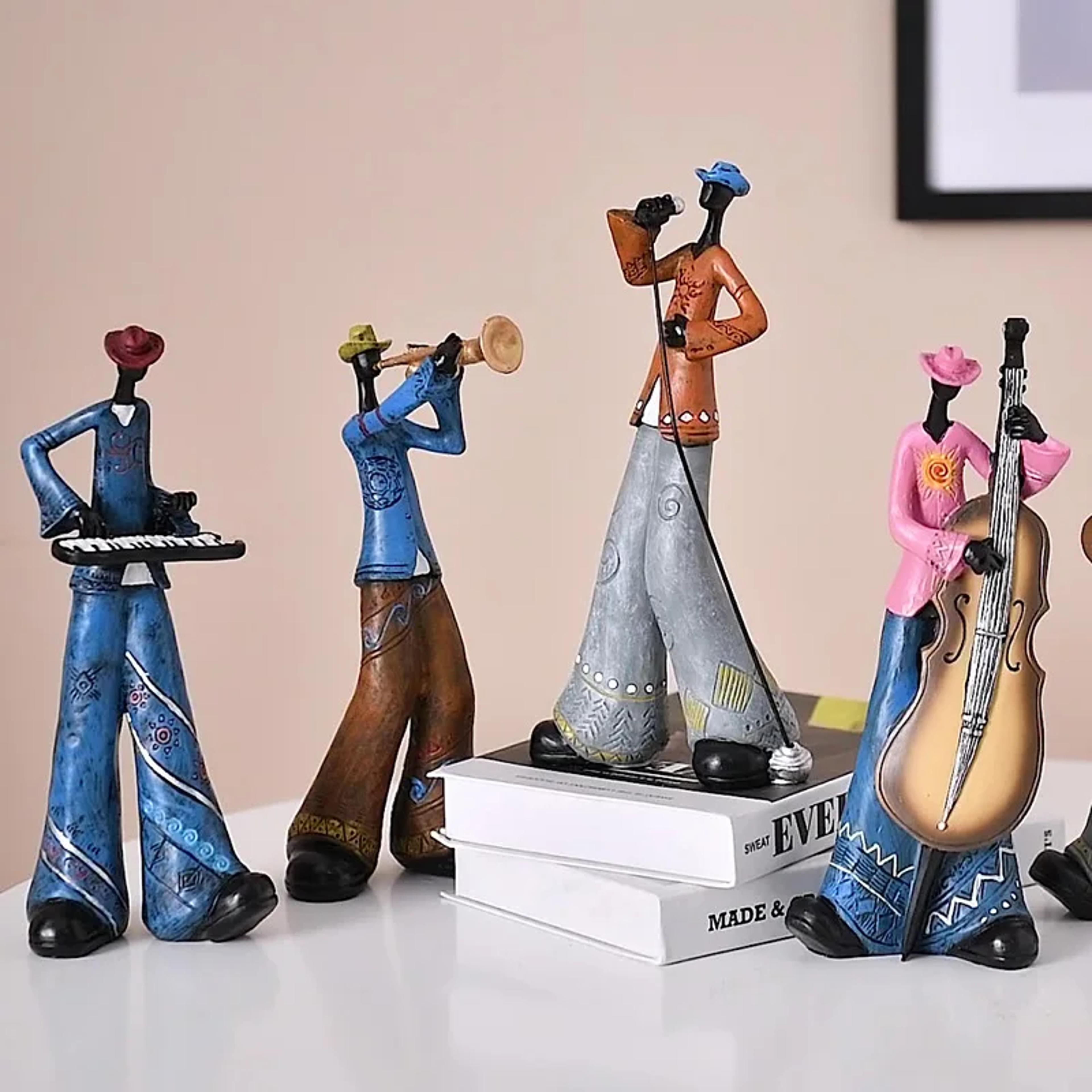 modern resin musical instrument figurines, decorative ornaments & stylish home decoration accessories for living room