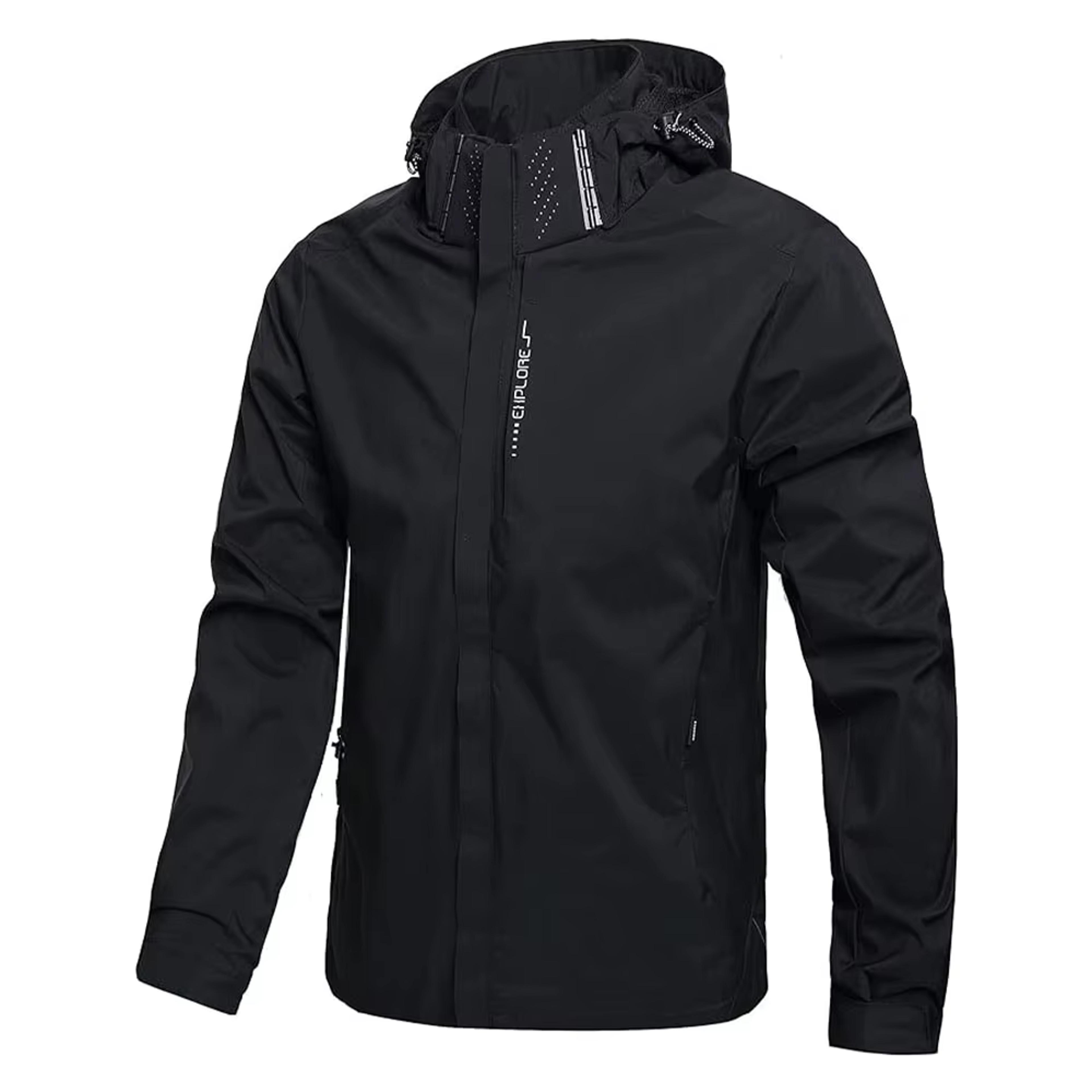 ultimate outdoor protection mens lightweight waterproof jacket with hood, windproof raincoat for hiking & climbing