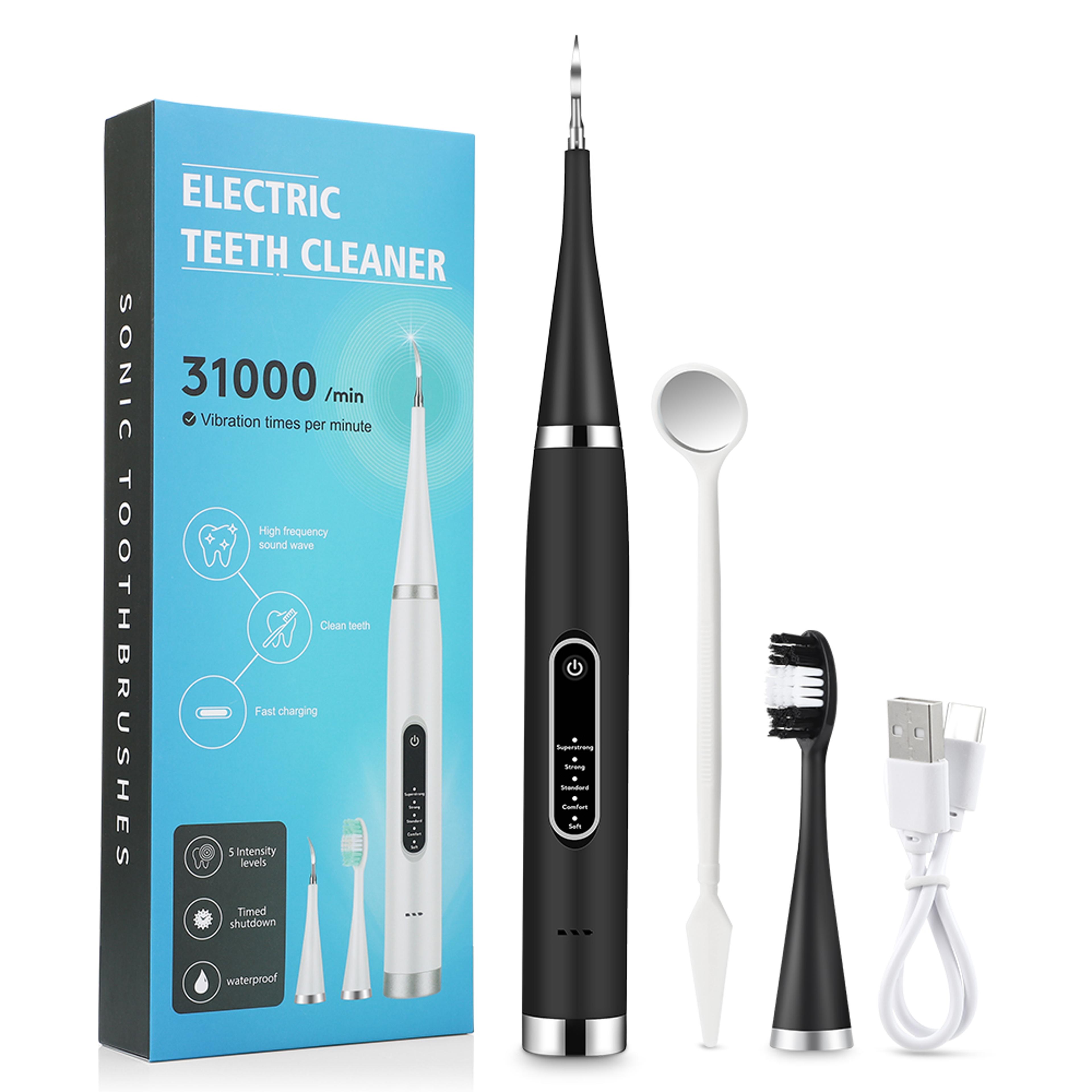 waterproof electric teeth cleaner dental scaler, oral care plaque remover, tartar scraper & professional dental