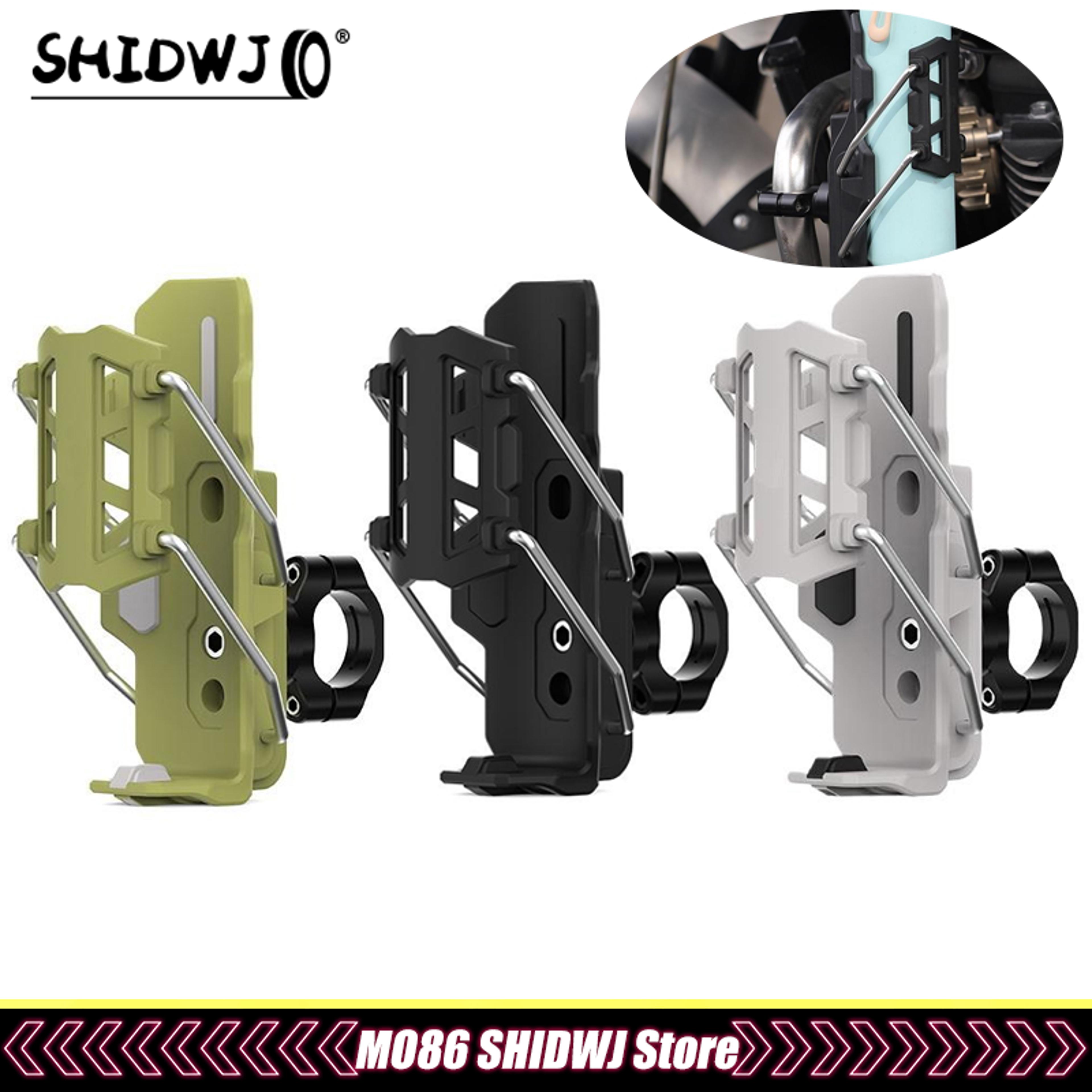 universal adjustable handlebar cup cage, bike motorcycle water bottle holder for mtb road cycling & adventure motorbike