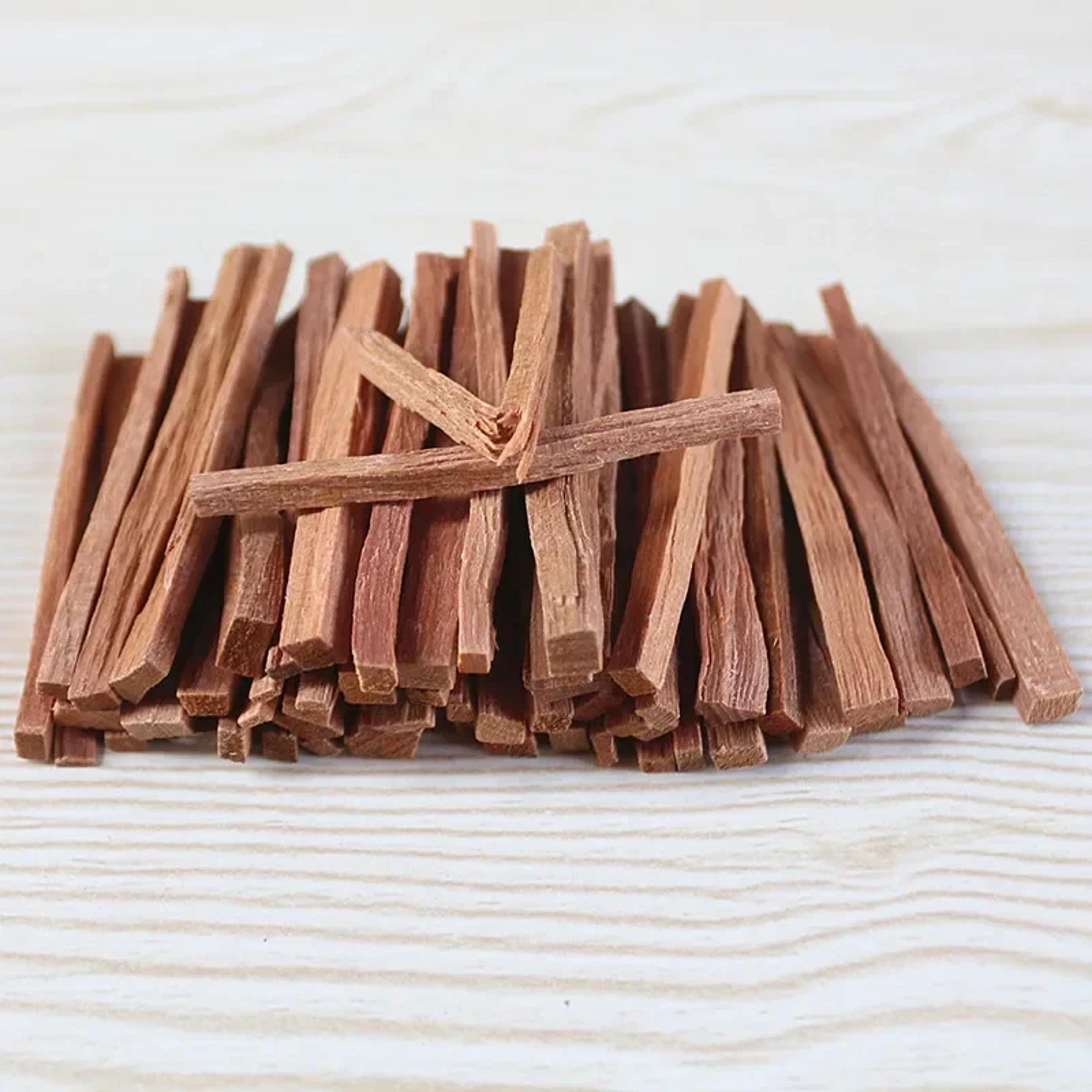 natural sandalwood stick fragrance, pure hand split wood for relaxation, healing, meditation, stress relief & aromather