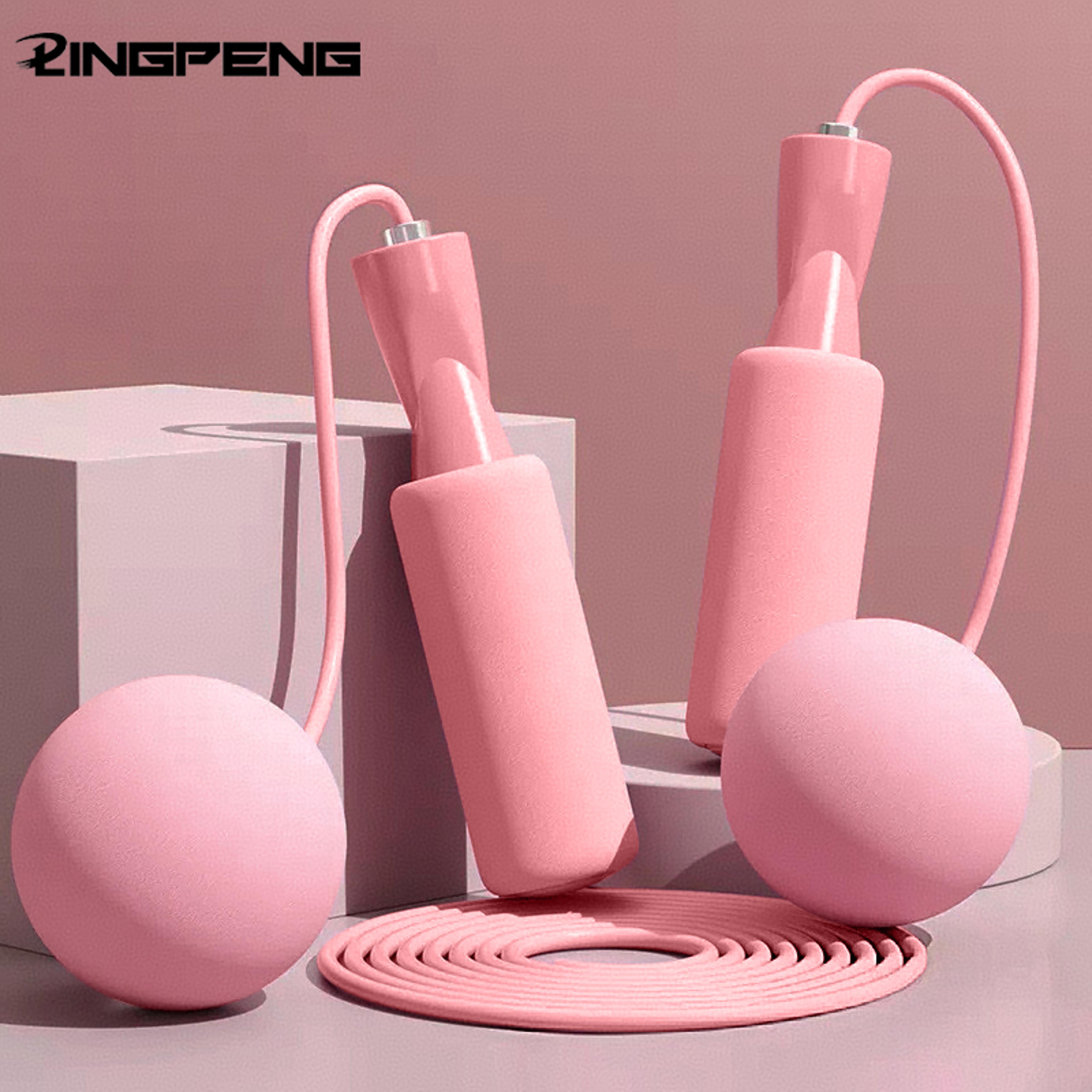 fitness jump rope with big ball, heavy cordless skipping rope for fat burning, suitable for household indoor sports