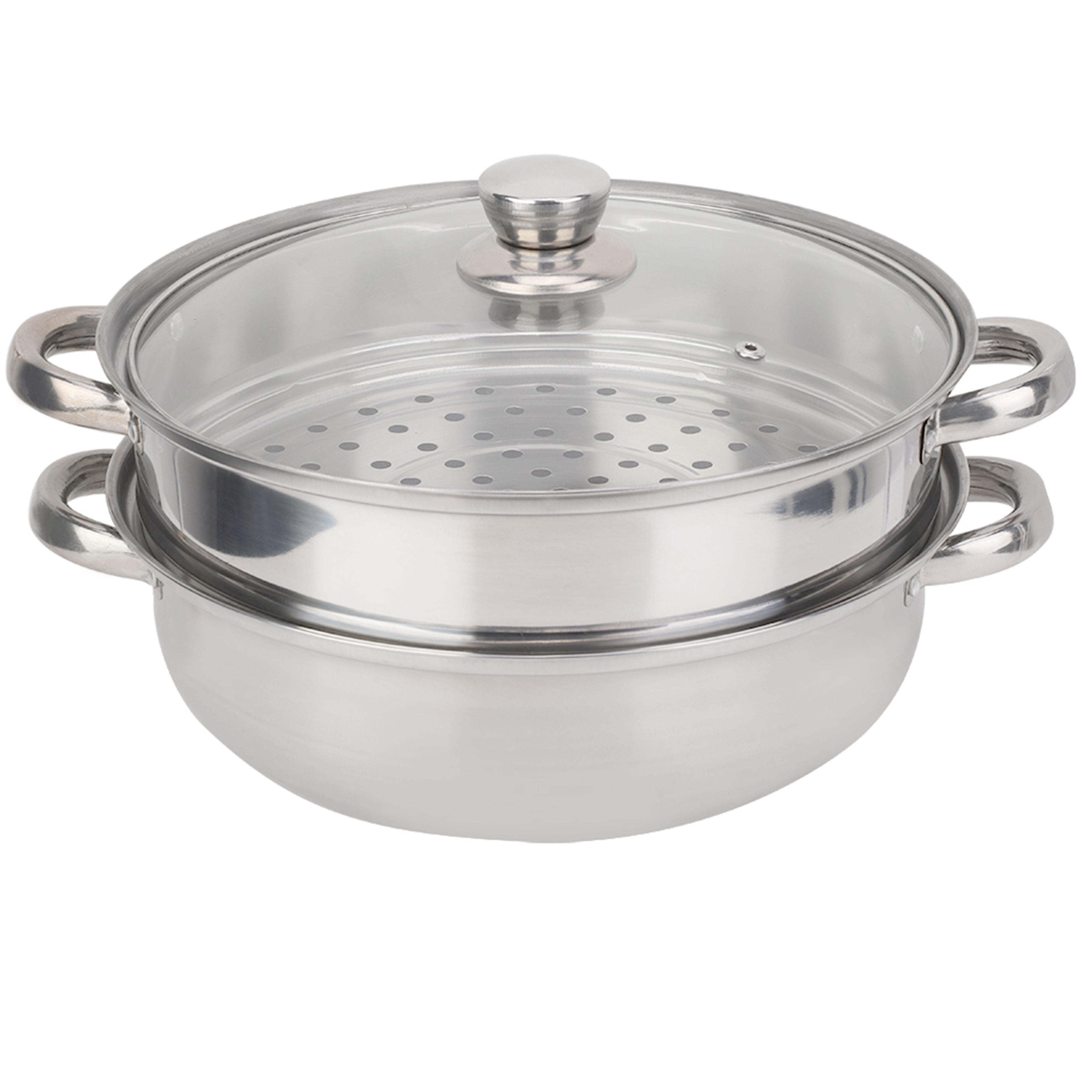 stainless steel cookware steamer pot cooker double boiler soup steaming pot durable kitchenware kitchen supplies