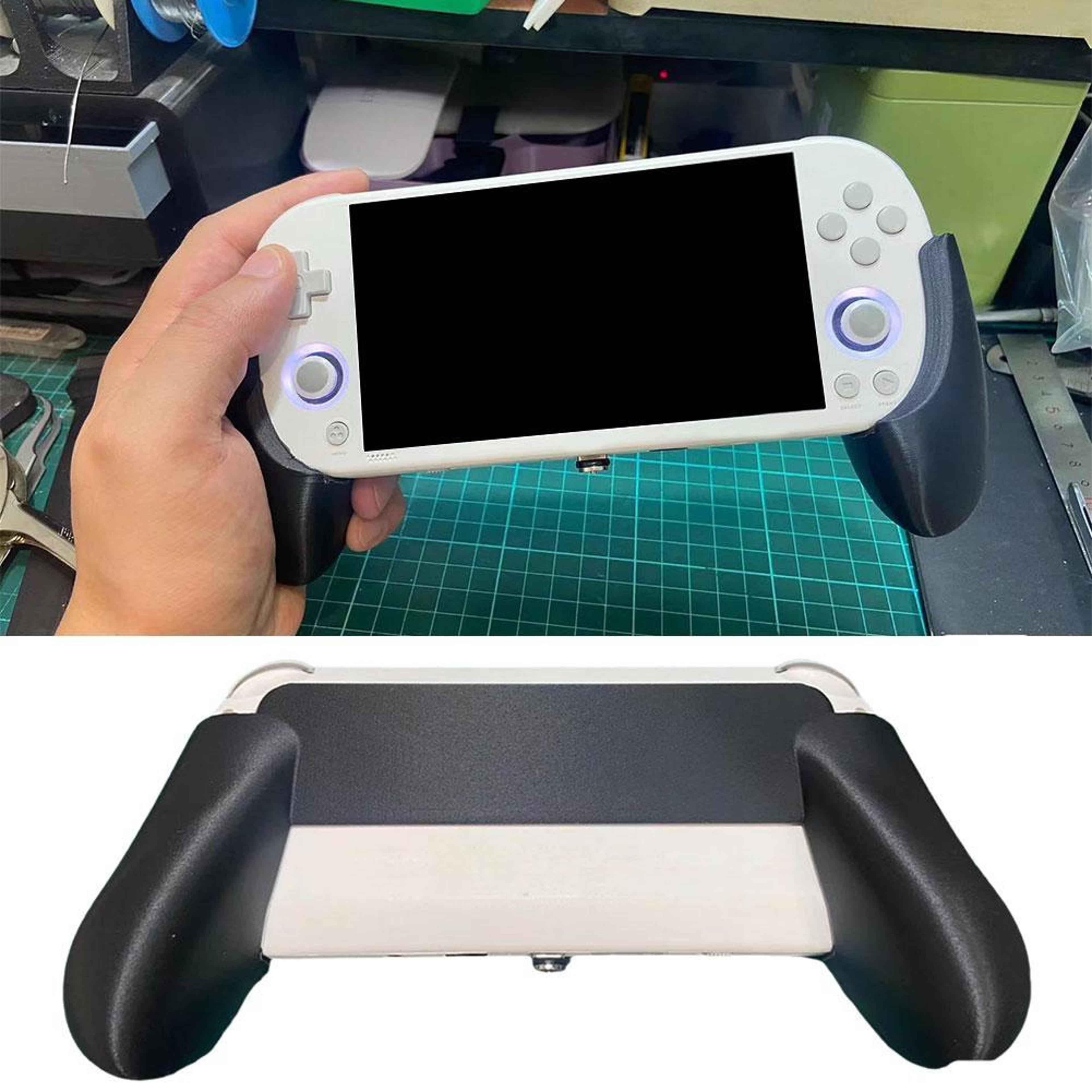 ergonomic grip for trimui smart pro, anti slip game console holder, comfortable handheld controller grip for long gaming