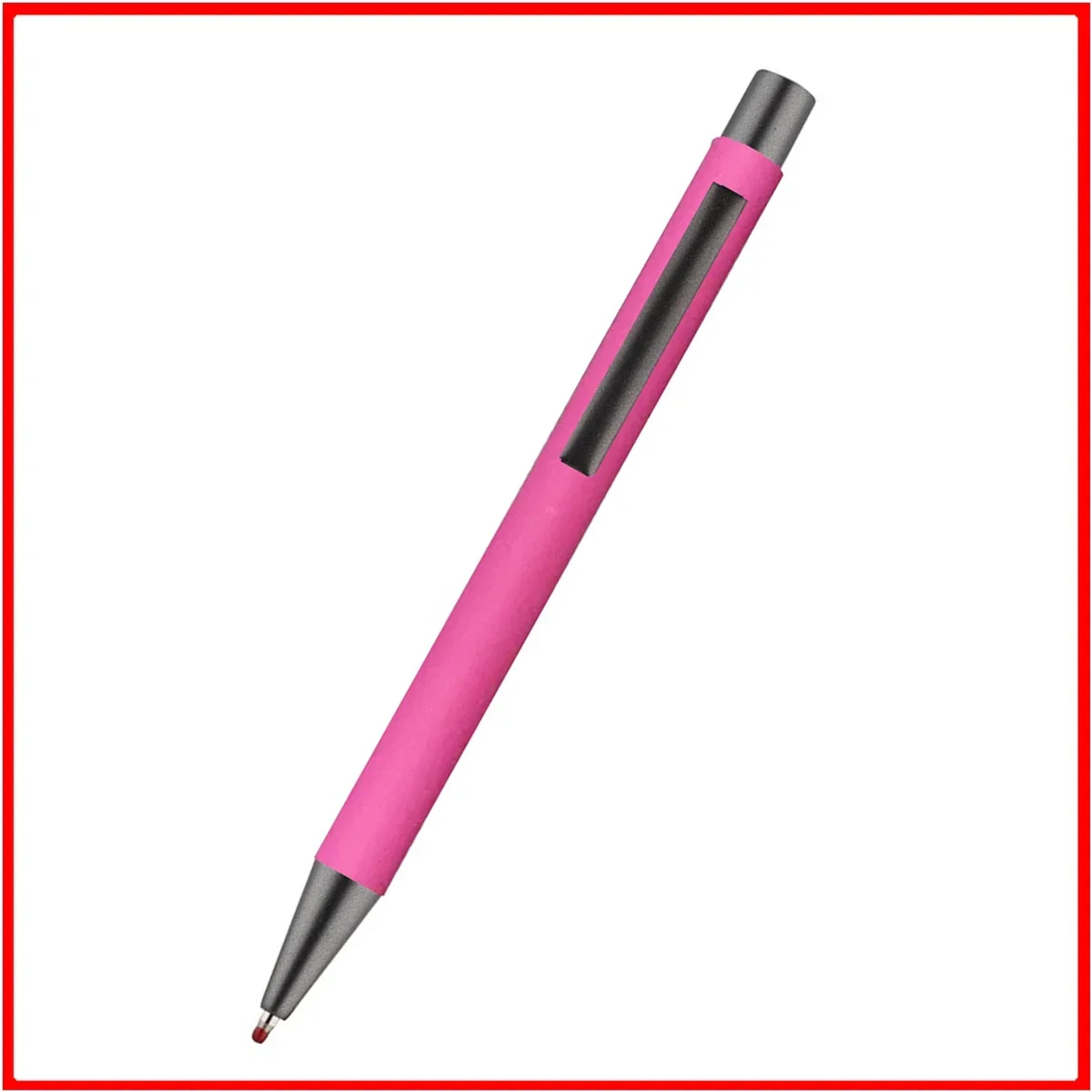 custom logo pen, 50pcs metal ballpoint pen, with rubber texture grip, laser engraving for advertising and name personali