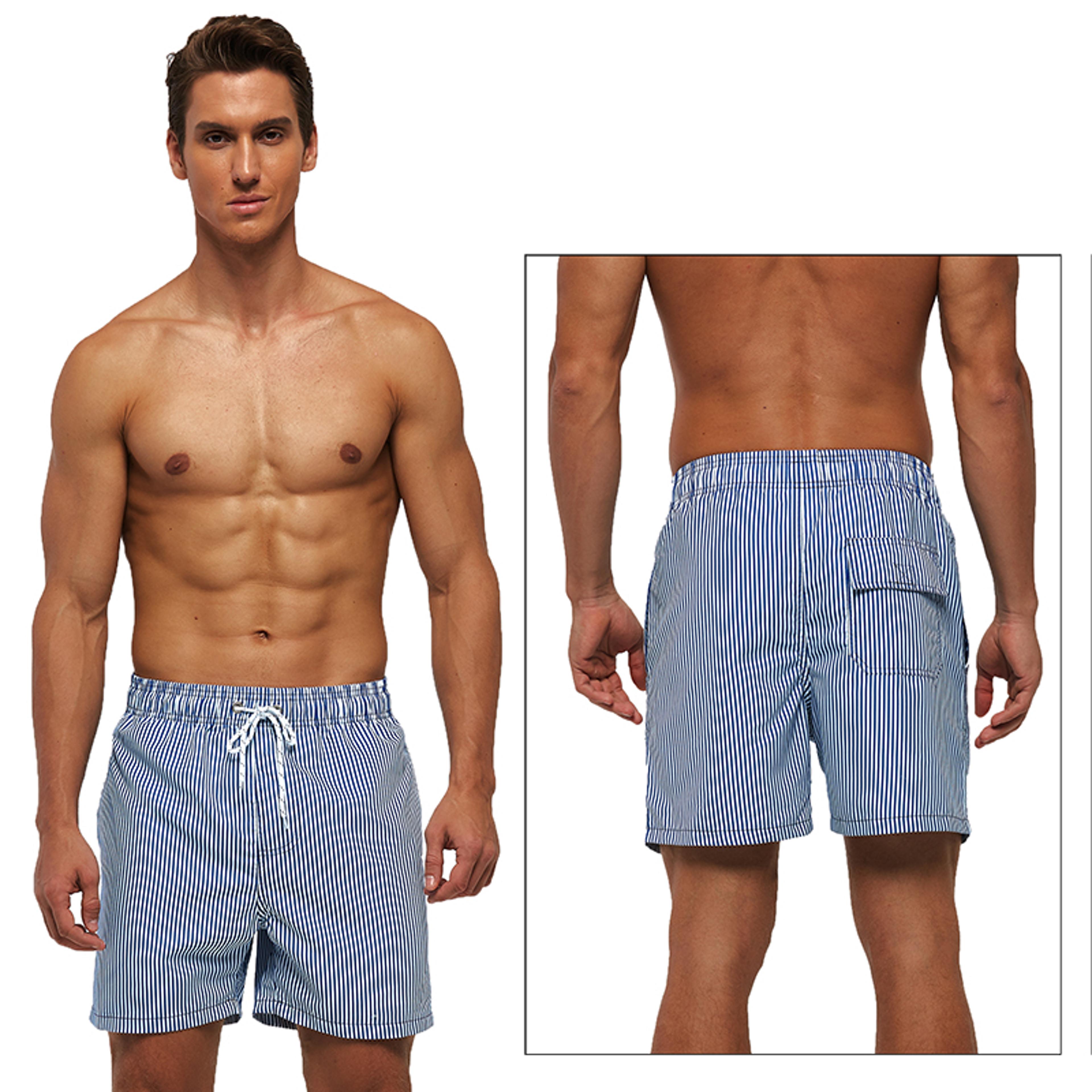 mens beach shorts, summer surf swimwear, fitness workout trunks with pockets, sportswear pants