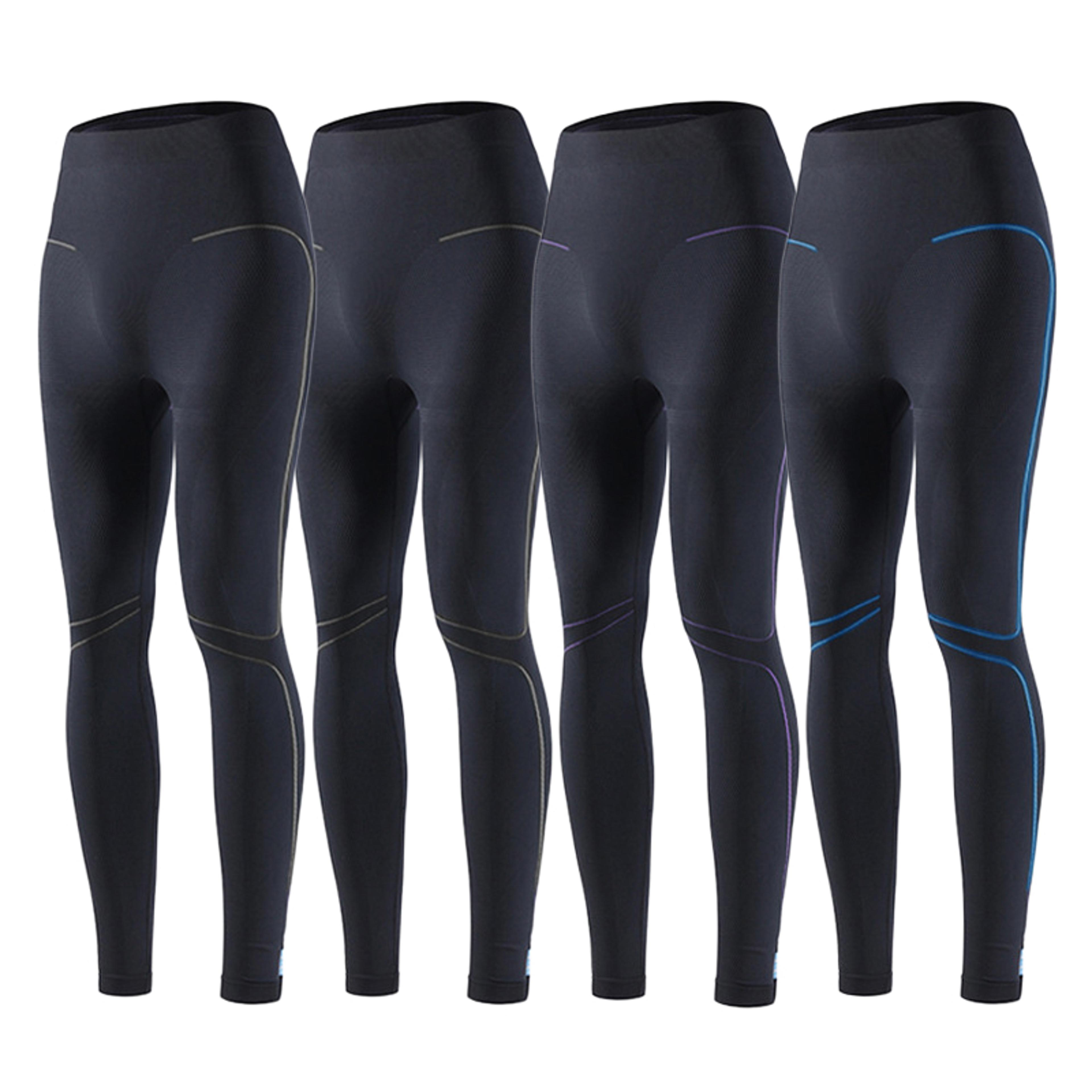 thermal compression pants for skiing, men and womens moisture wicking base layer bottom enhanced warmth for winter sport
