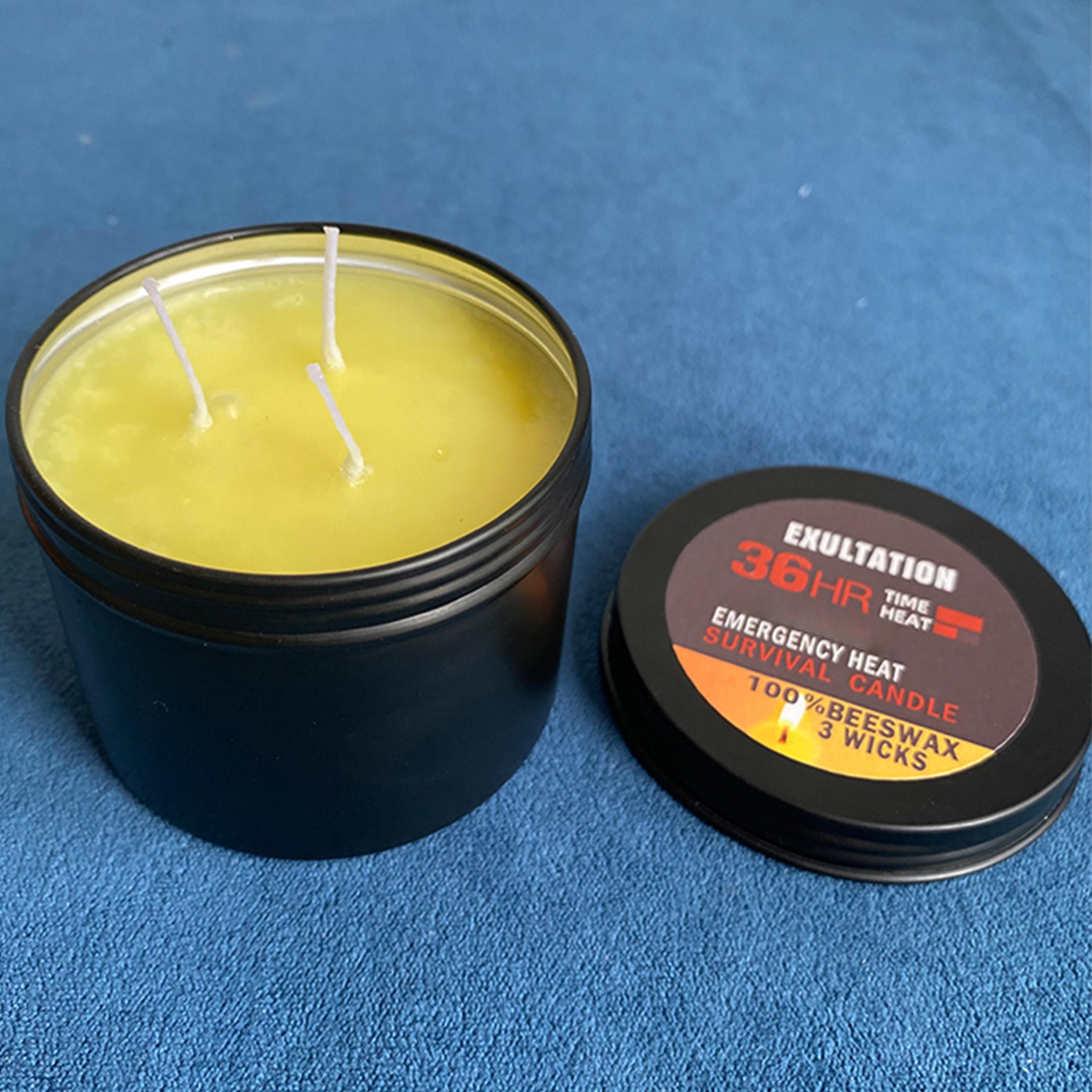 emergency candle, odorless and eco friendly, long burning candles for home, essential power outage spares with lid