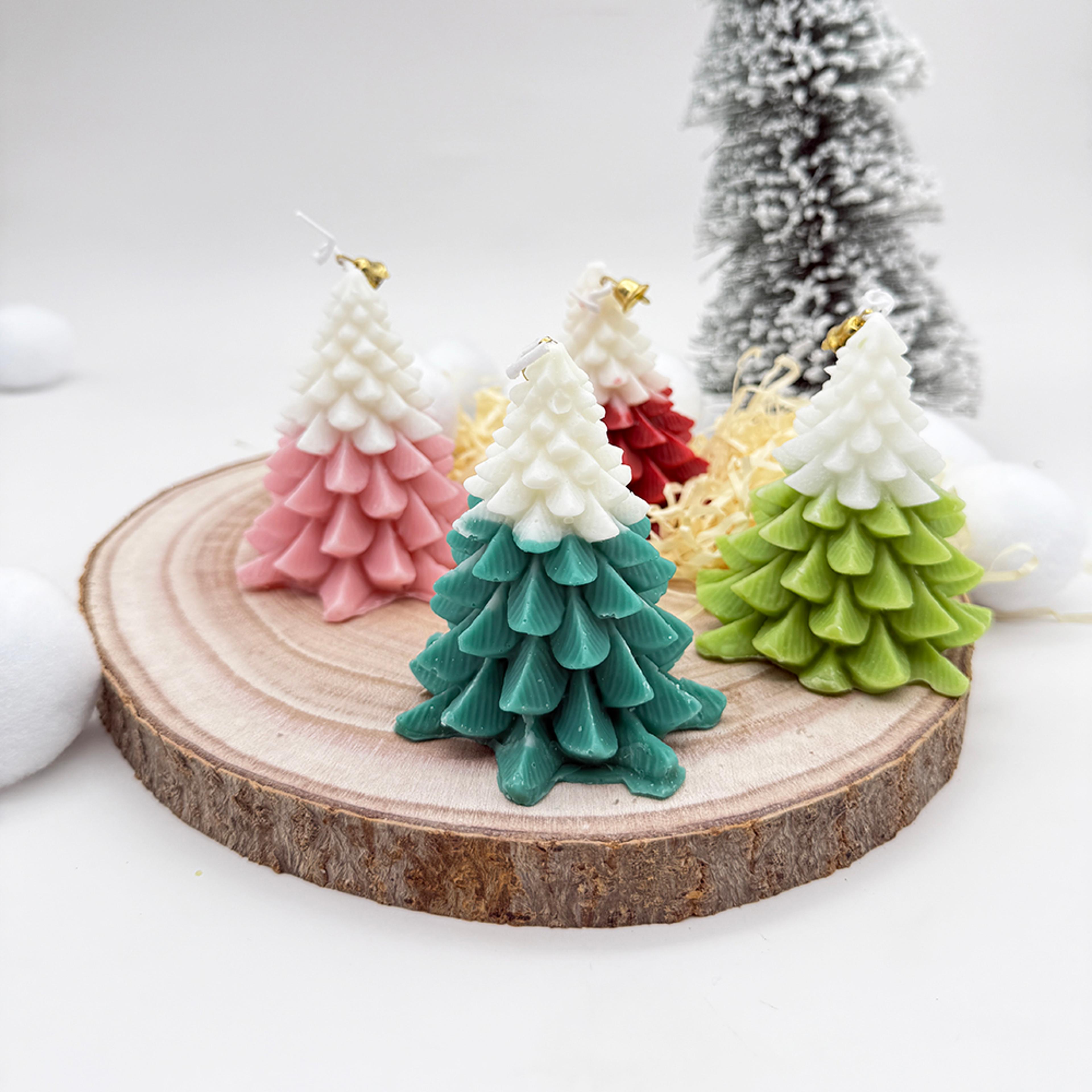 christmas tree candle, scented tree candle, holiday home decor, christmas party gift, new year decoration