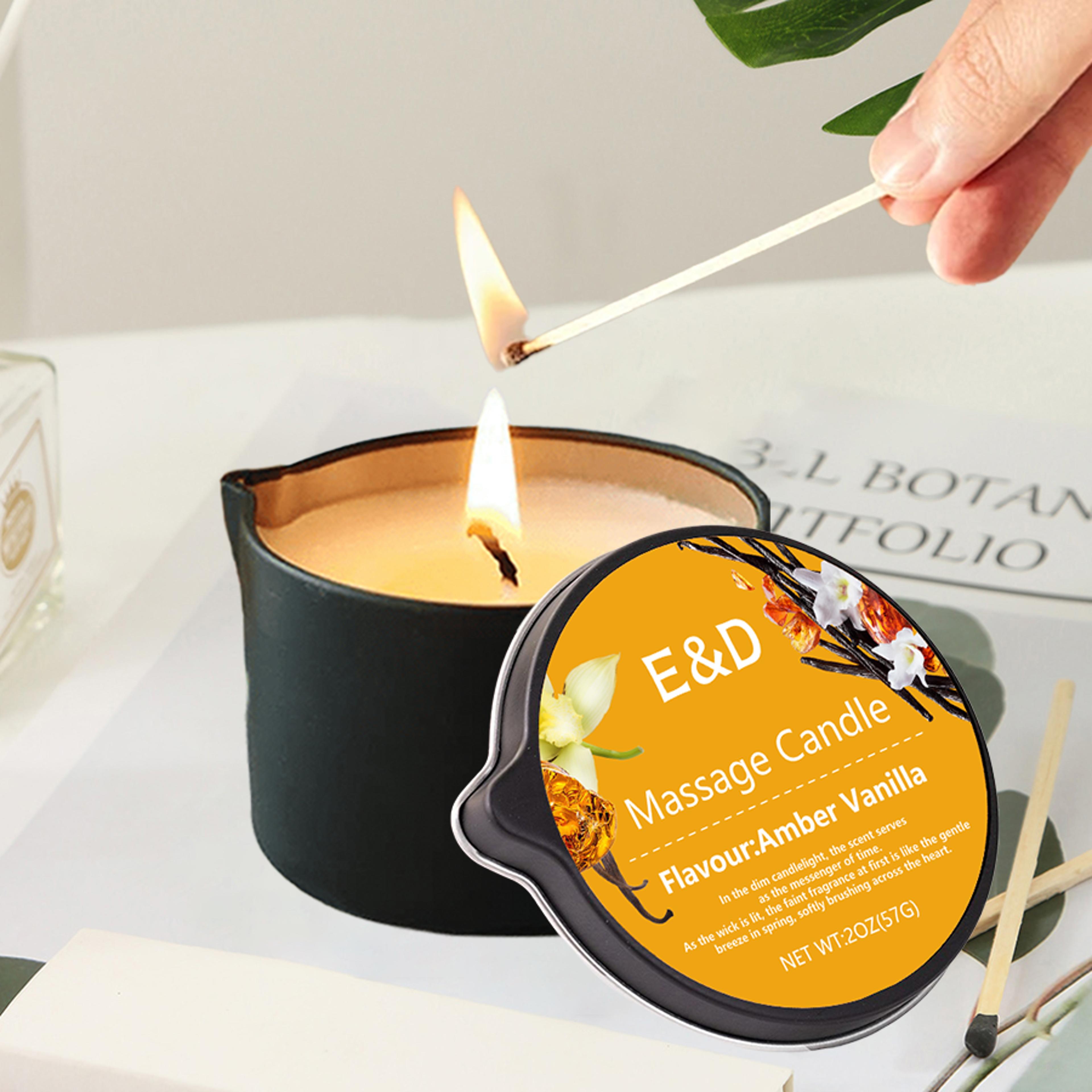 luxury aromatherapy candle, massage oil candle for stress relief and skin moisturizing, scented body oil