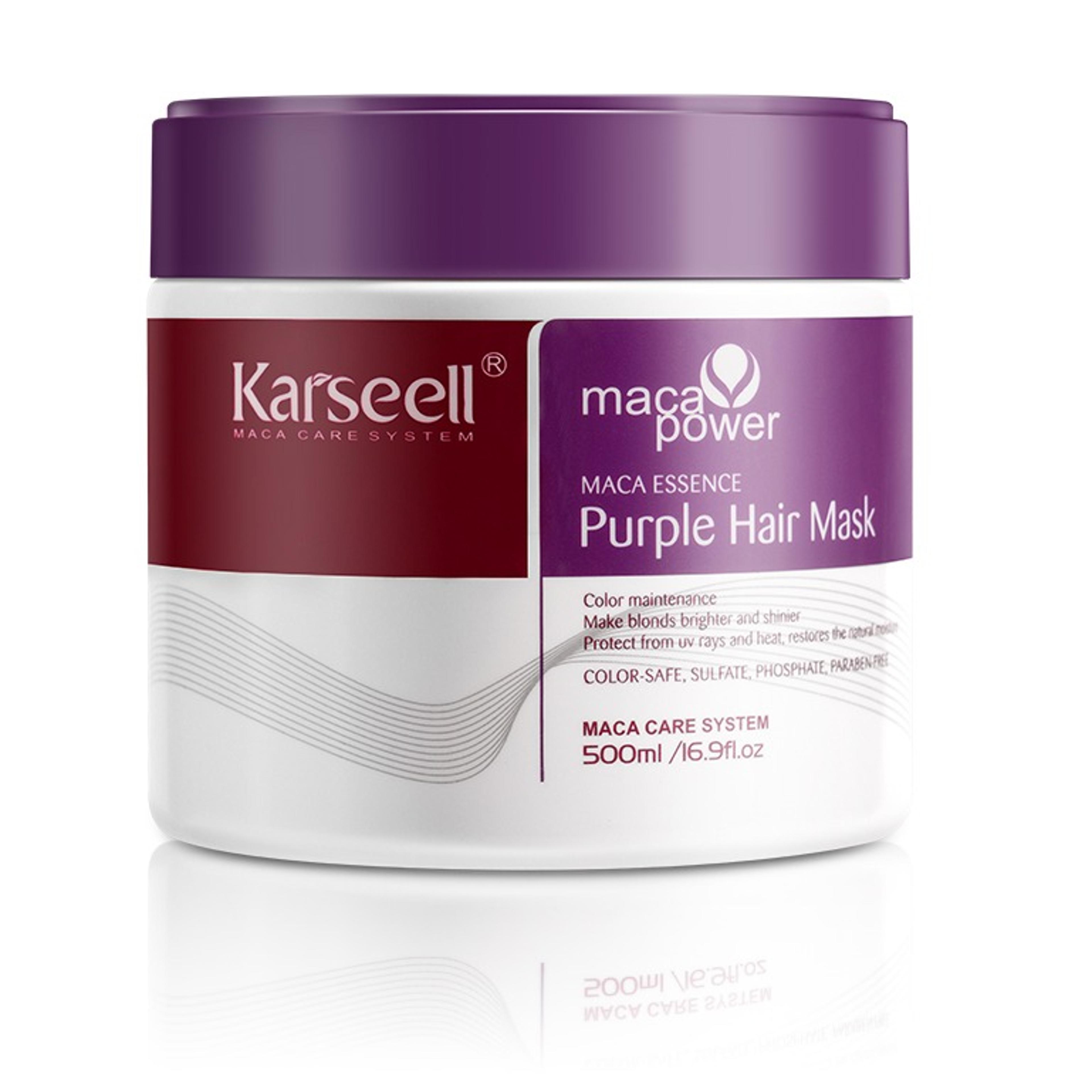karseell purple hair mask professional, anti-brass hair toner for blonde, silver, gray & highlighted hair treatment