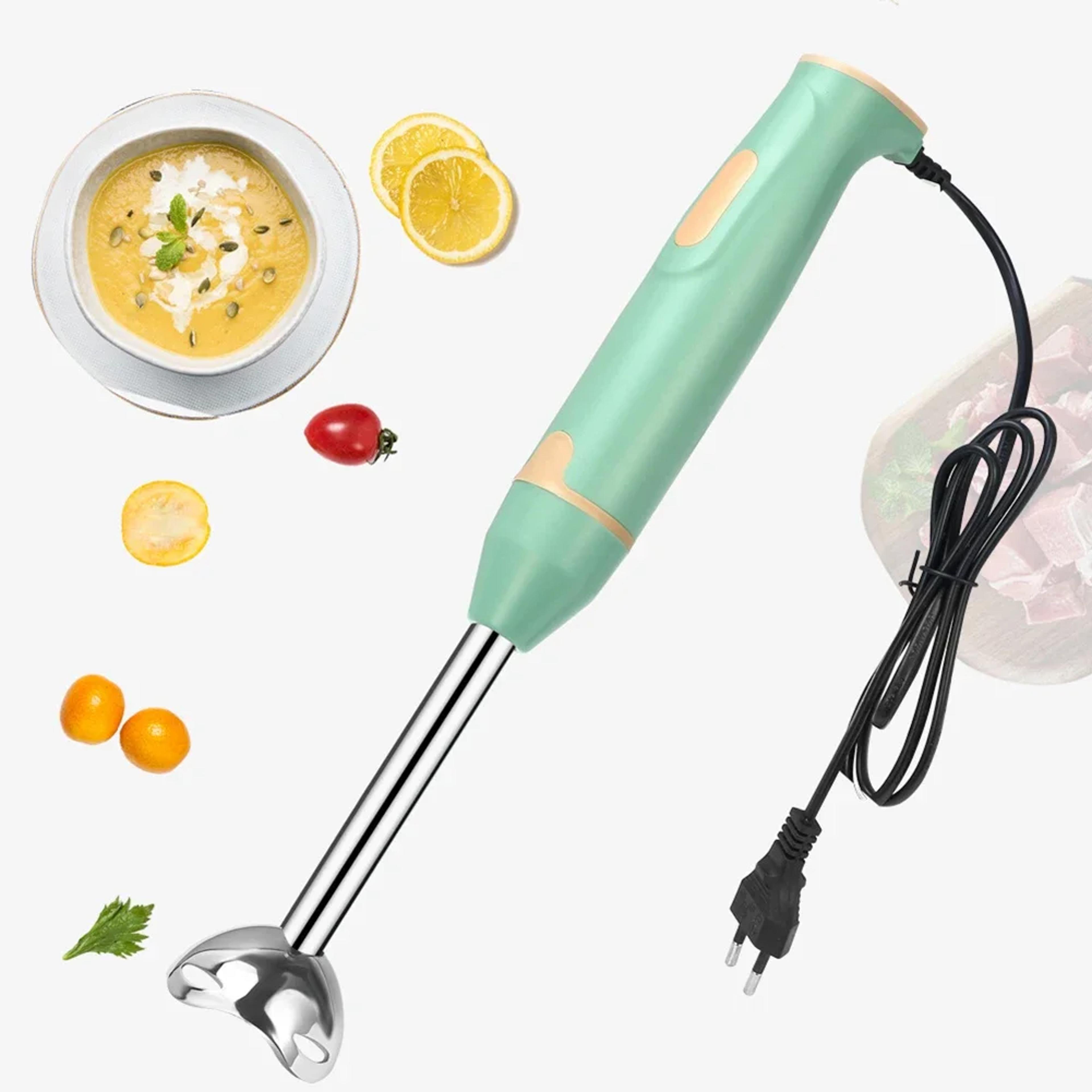 electric food vegetable handheld blender, grinder stick mixer for meat smoothies, sauces, baby food, soups