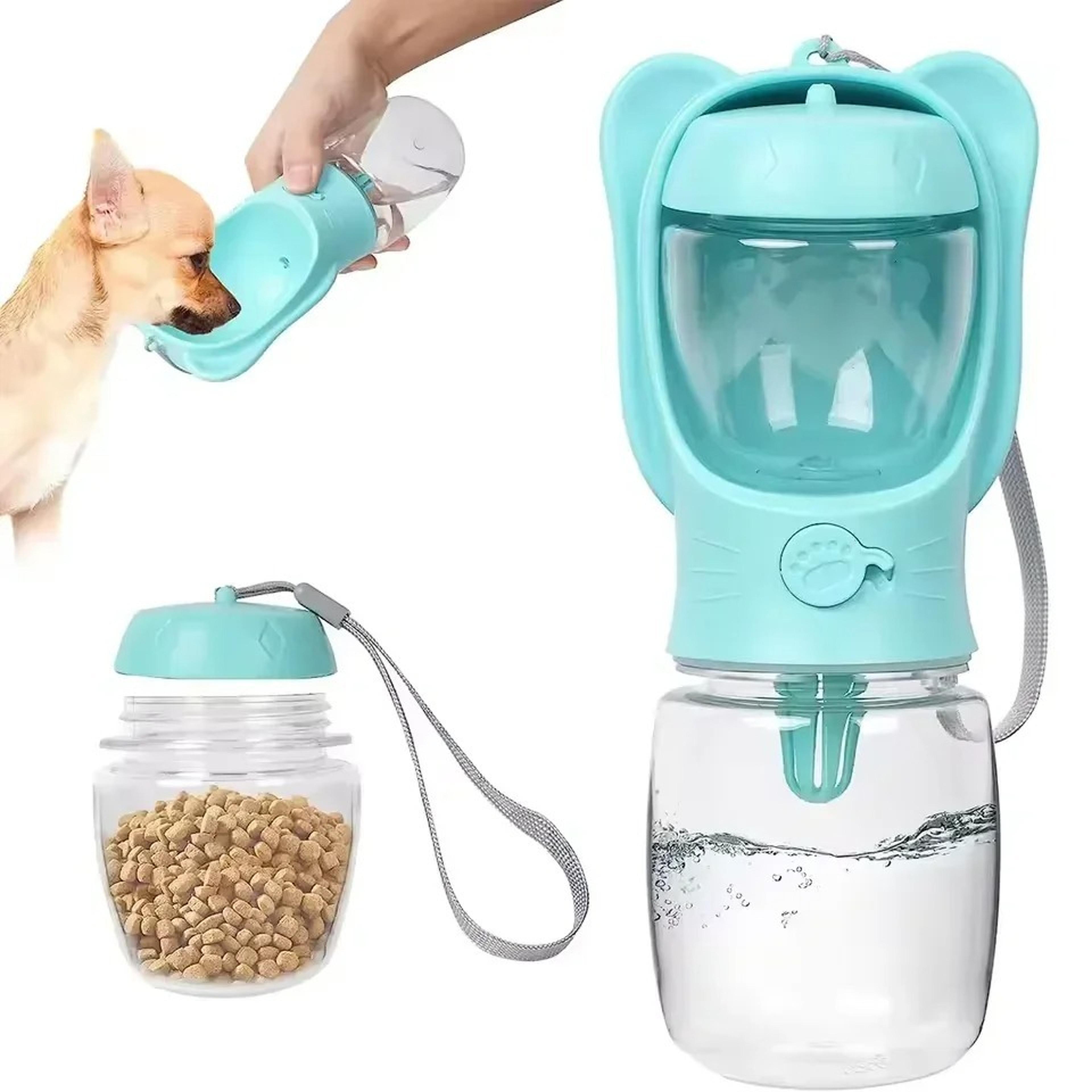 portable pet water bottle with food and water storage container for travel dogs cats pet supplies
