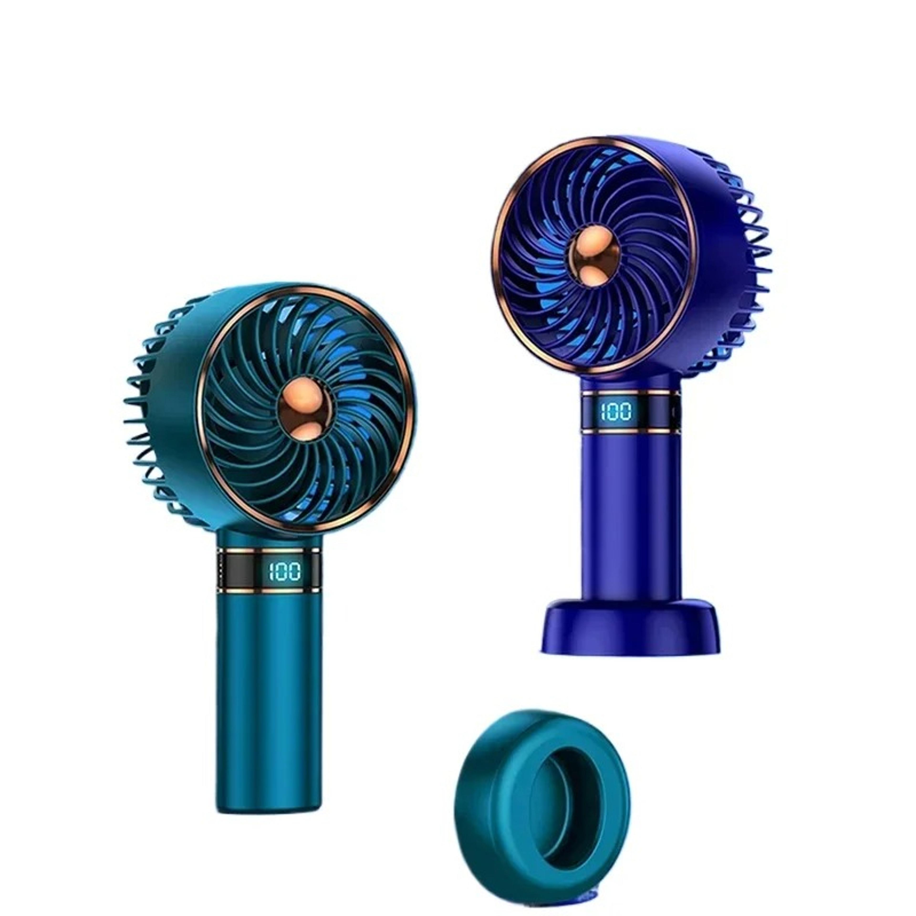 mini handheld fan portable usb rechargeable with digital display strong wind for travel outdoor camping home office