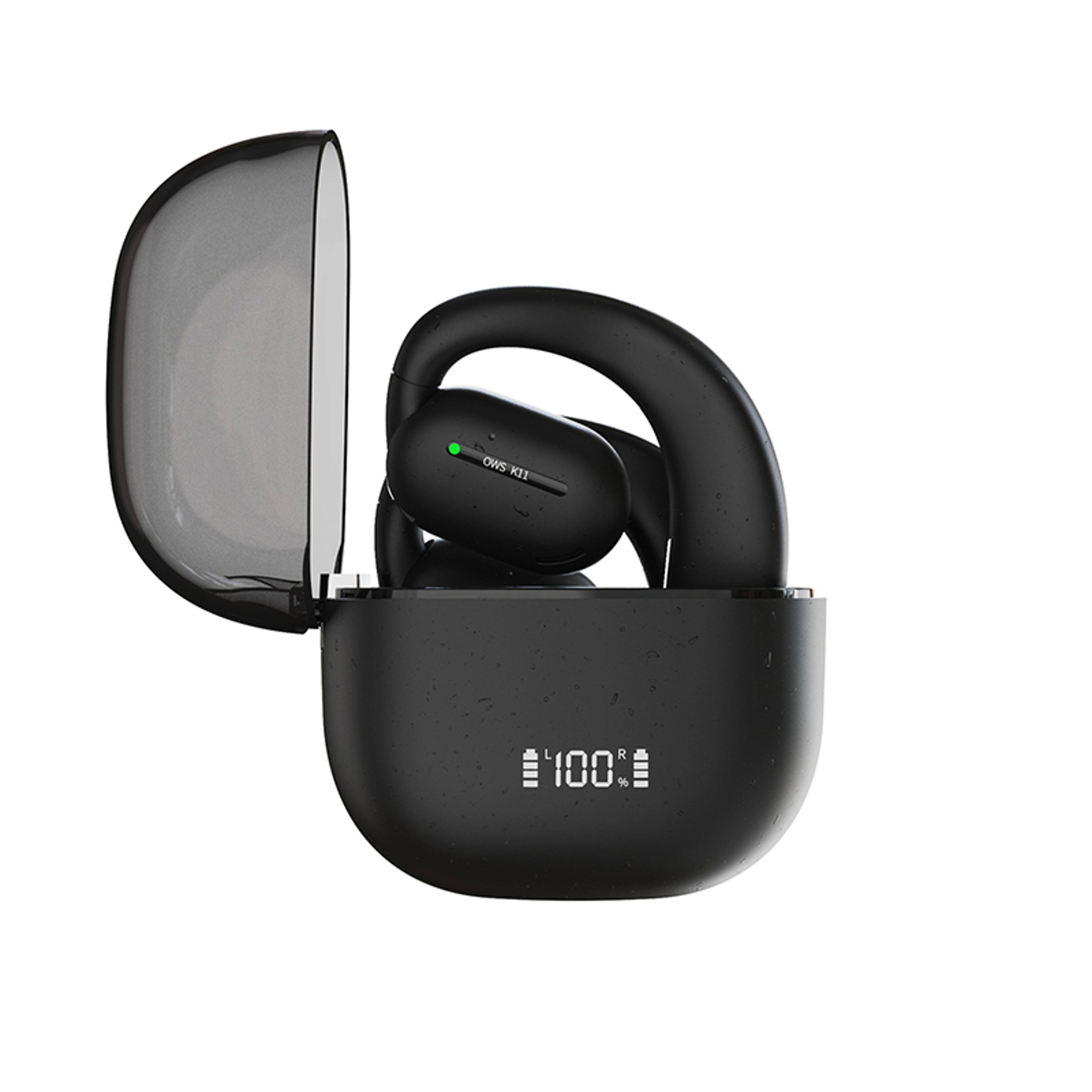 wireless bluetooth earbuds with led display stereo hifi binaural hanging ear sports long battery life