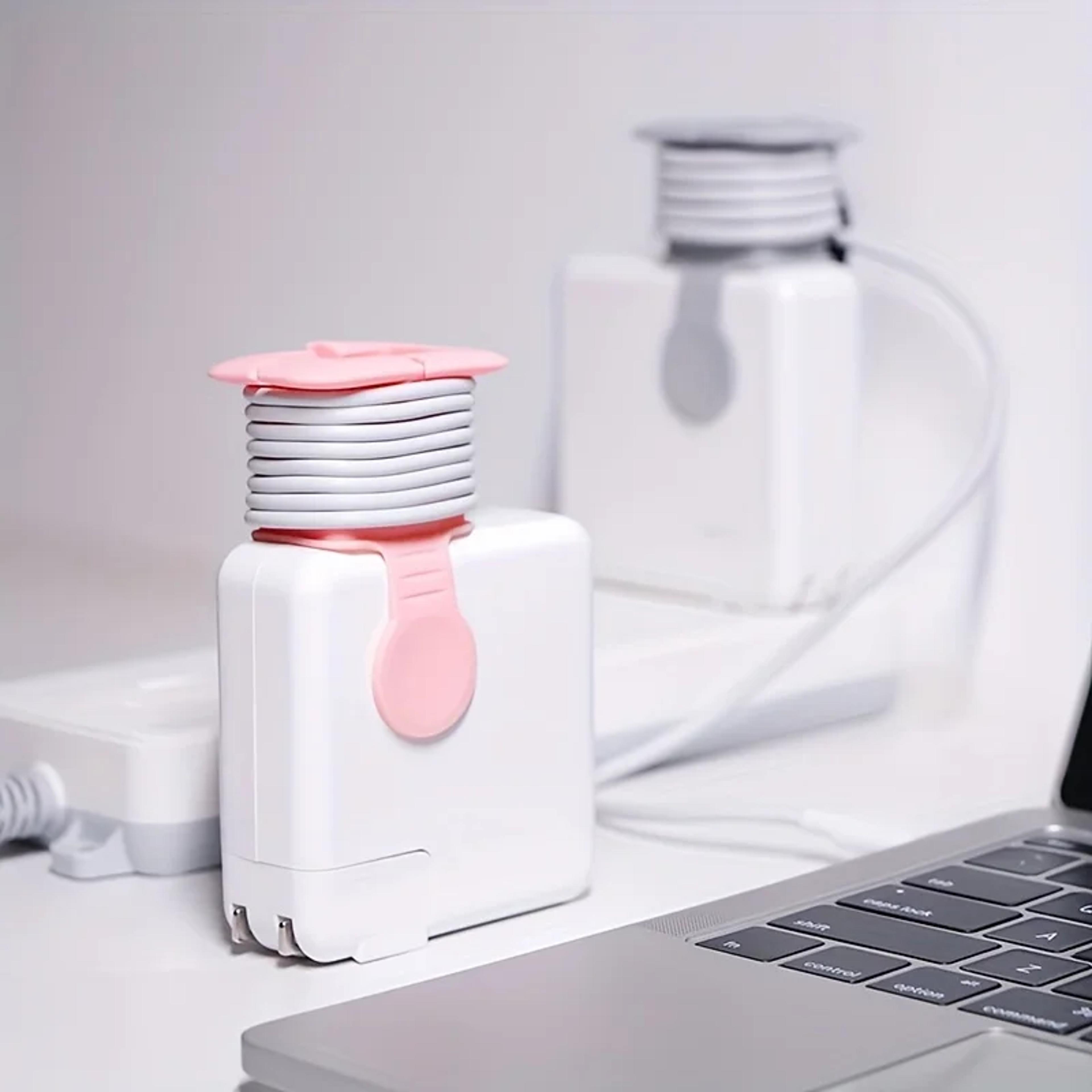 travel storage bracket, data cable winder, charger protective case for travel convenience