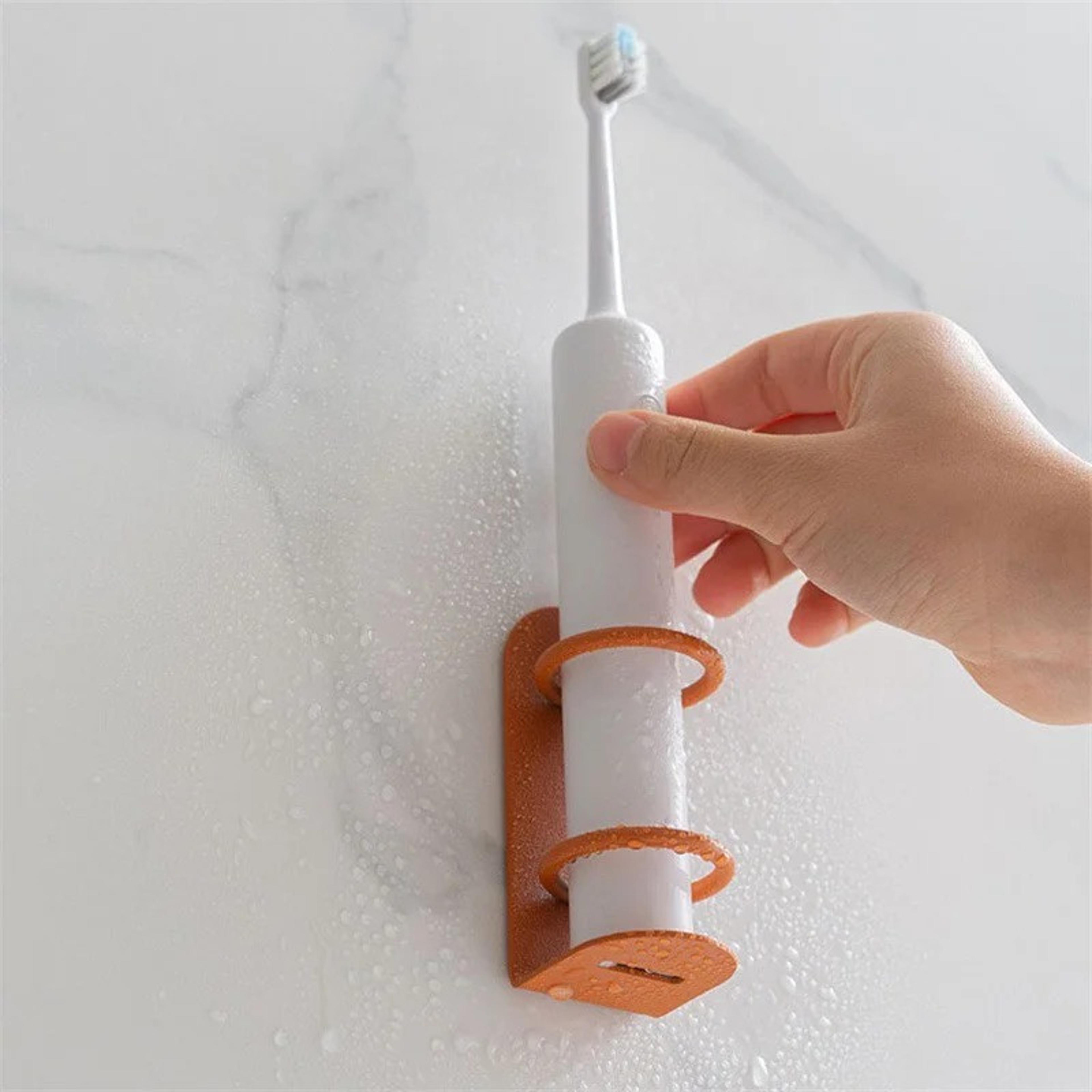 space-saving iron toothbrush holder wall mounted compact no-drill storage rack with drainage for bathroom organization