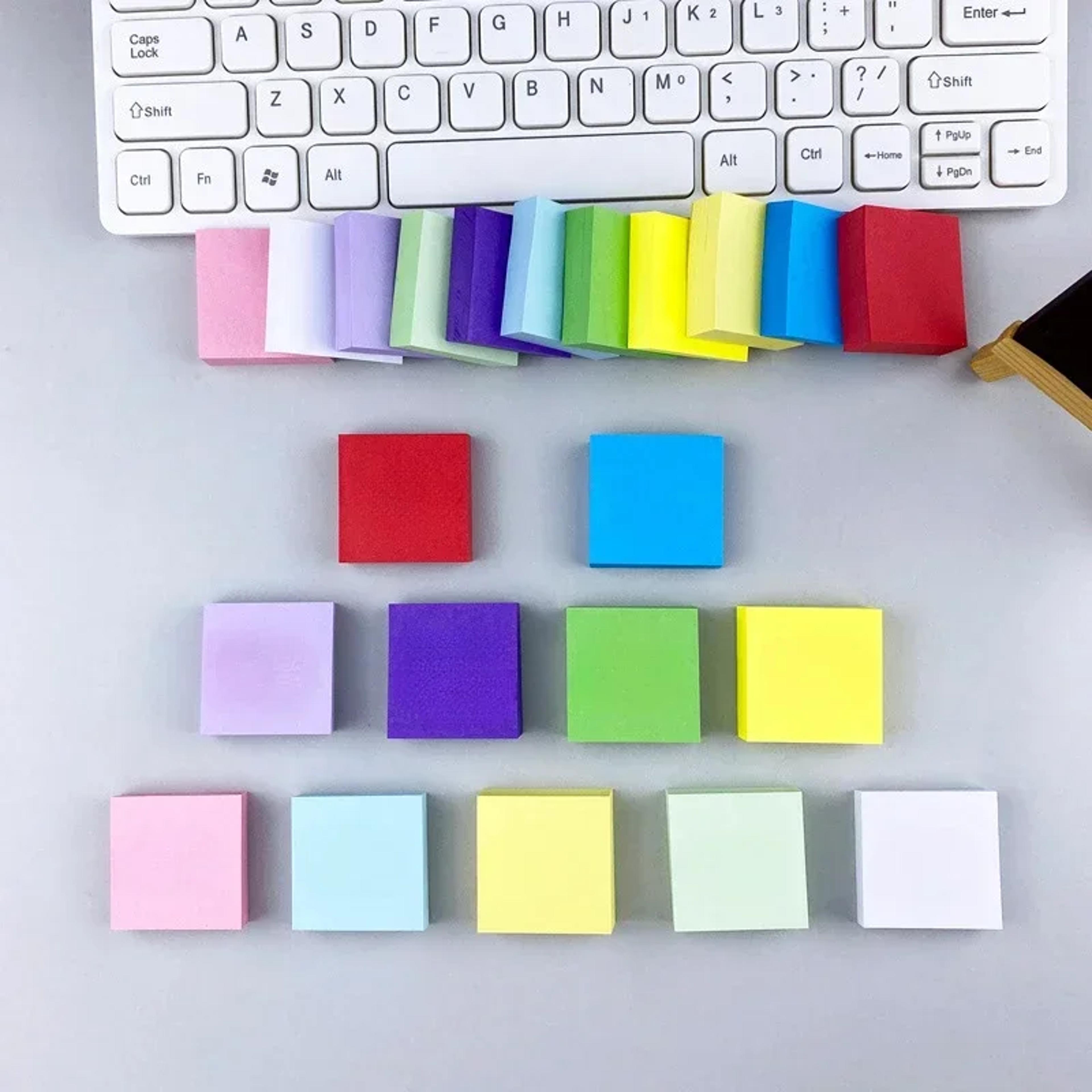 bright fluorescent sticky note pads planner stickers memo notepad for school office use