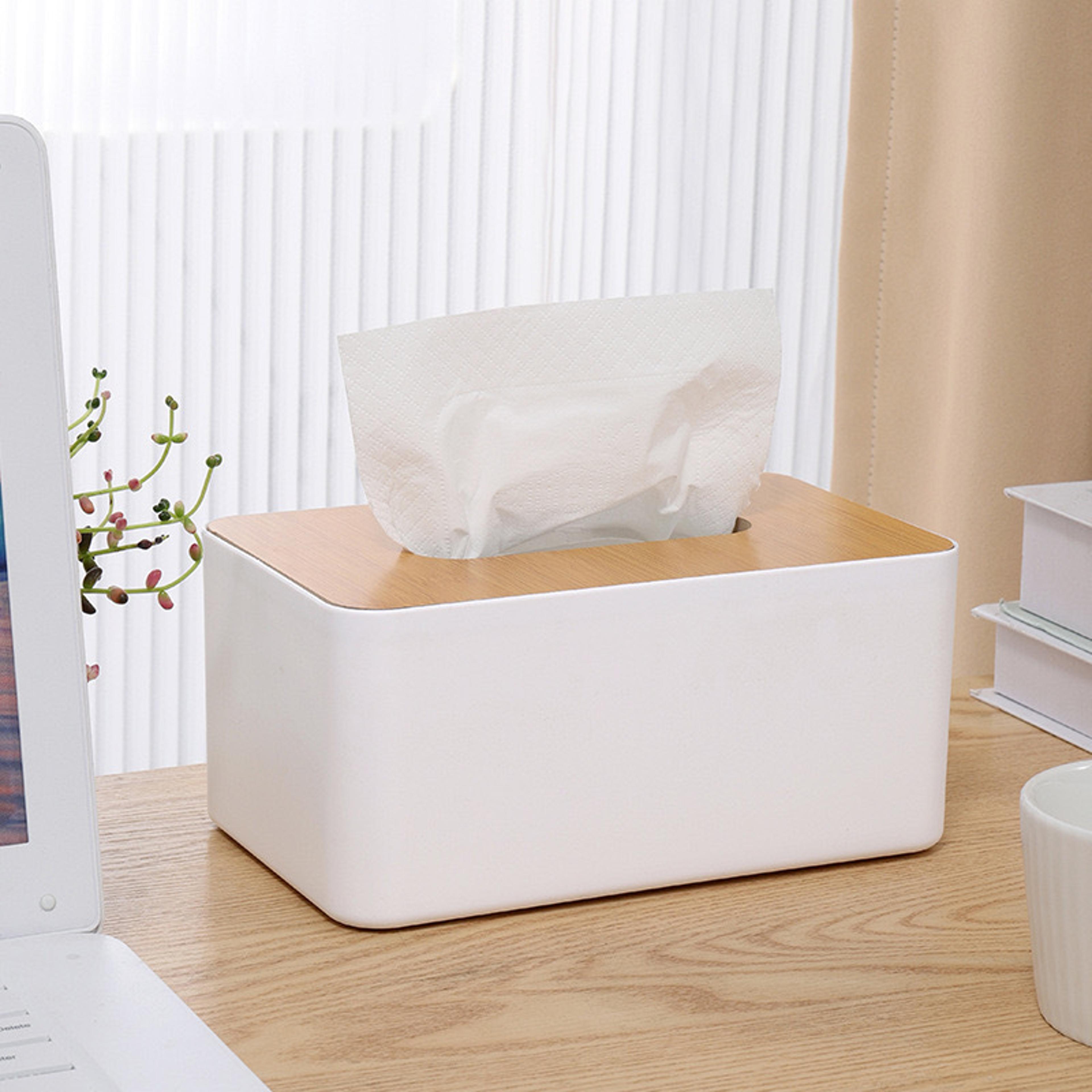 creative solid wood tissue box with thickened square dust cover elegant desktop storage for home and living room