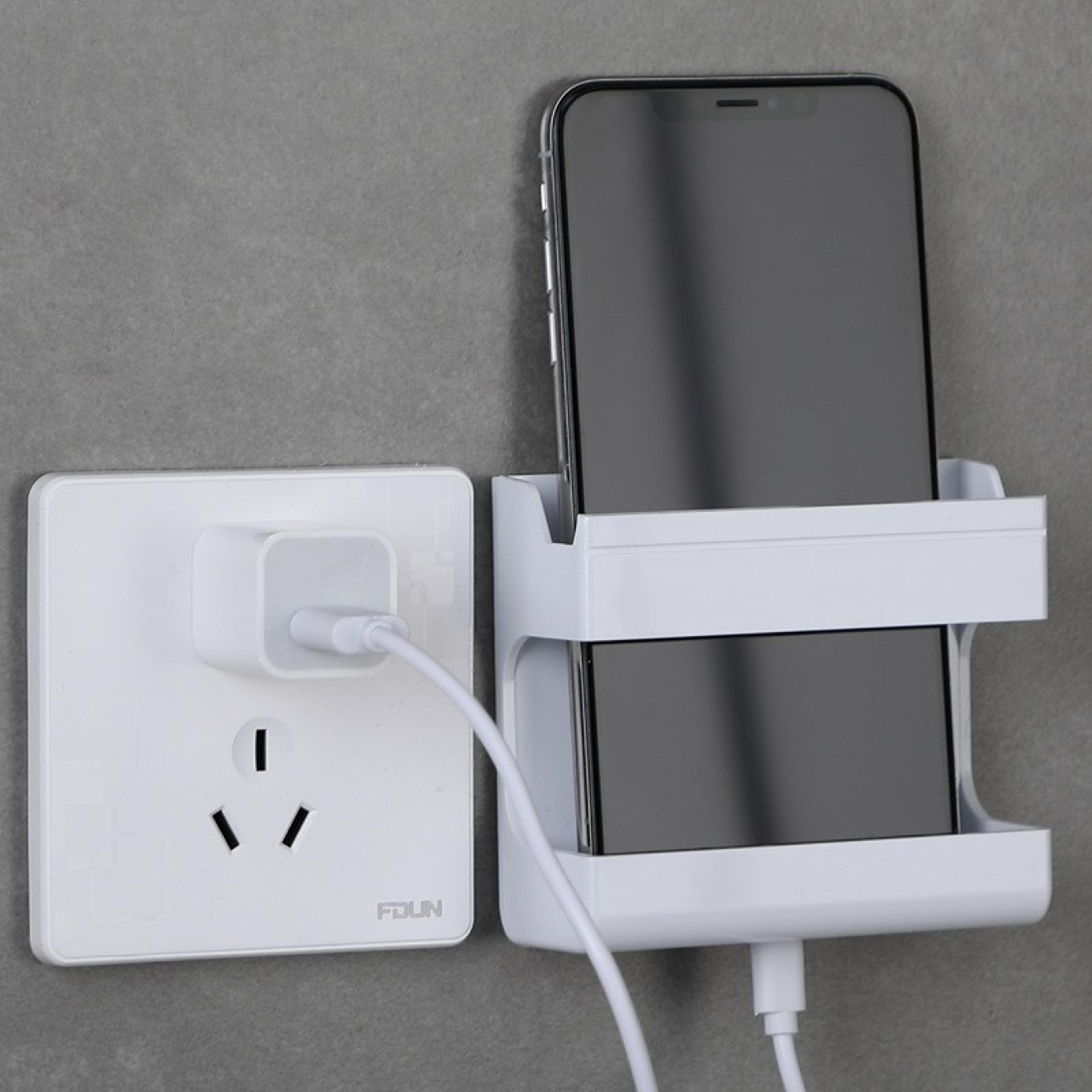 multi-functional wall-mounted organizer for remote controls and mobile phones