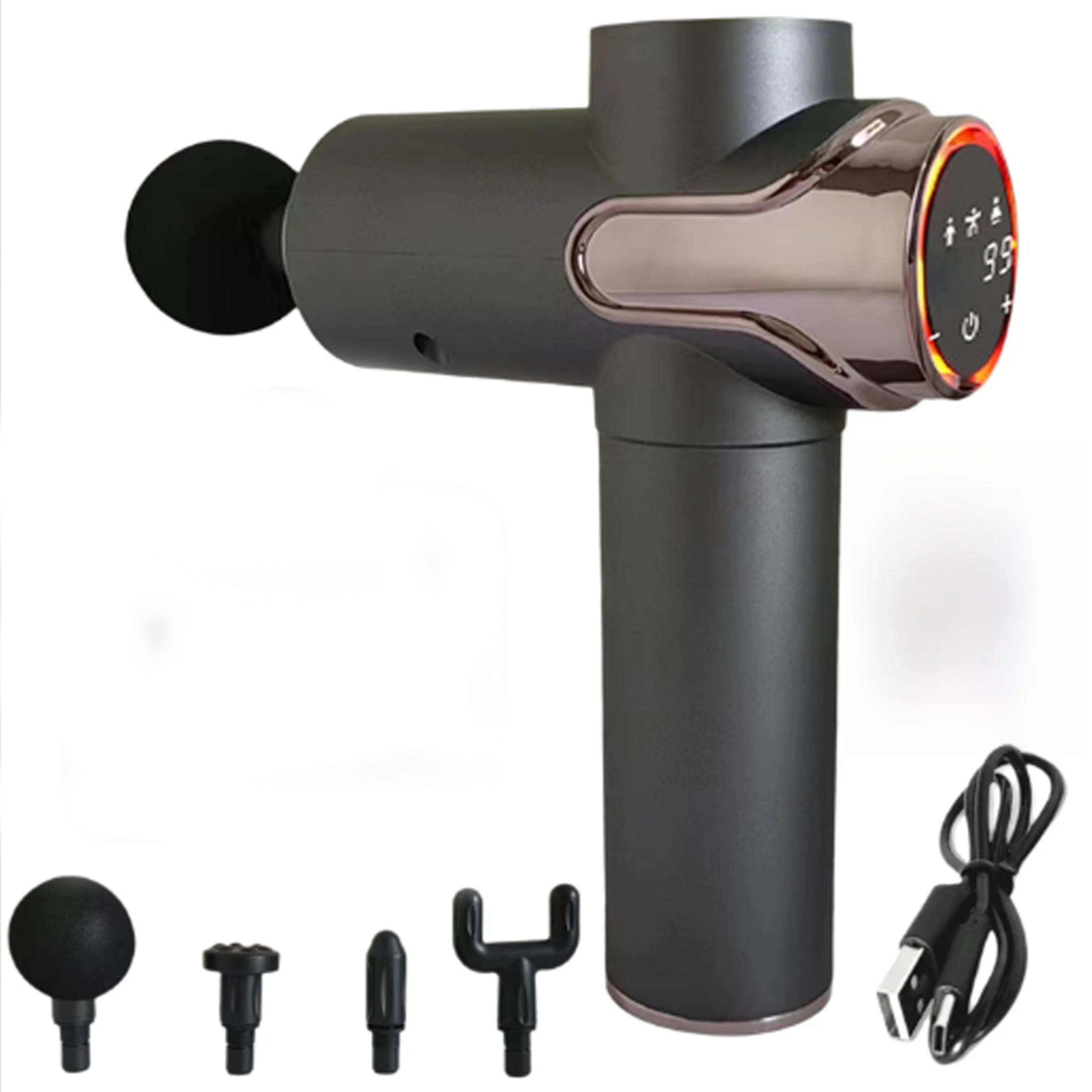 silent fascia gun muscle massager headed deep tissue percussion tool for muscle relaxation and recovery